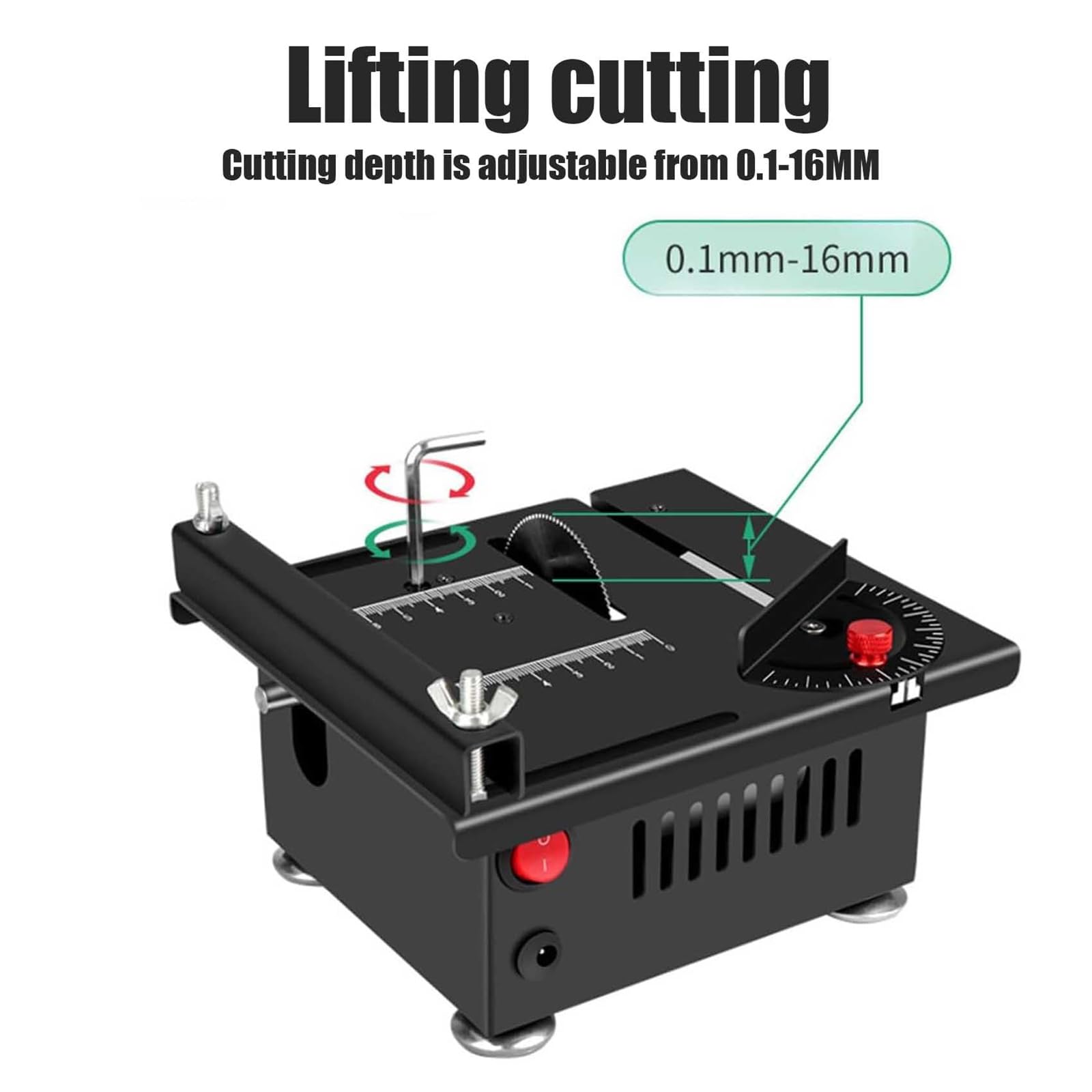 Mini Multi-functional Table Saw for Woodworking & Crafts - Portable Small Table Saw for Wood Cutting, DIY Projects, Hobbyists & Home Use