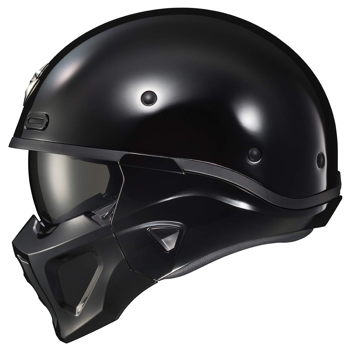 ScorpionEXO Covert X Open Face 3/4 Motorcycle Helmet - DOT Approved, Bluetooth Ready with Speaker Pockets - Black (Large) - Perfect for Urban Commuting & Casual Riding