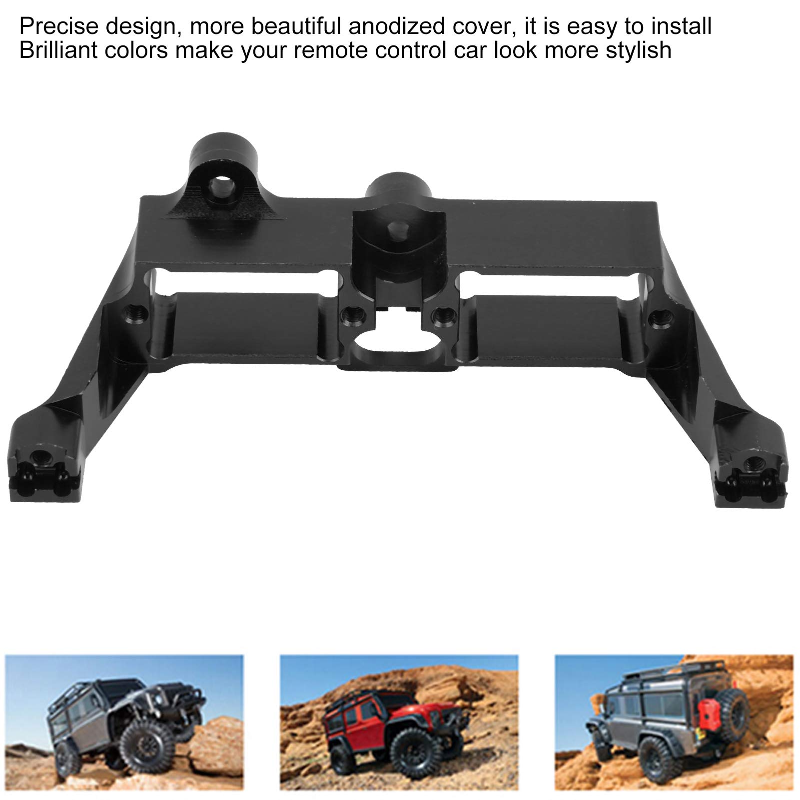 VGEBY Aluminum Alloy Differential Lock Support Accessory with Steering Servo Mount for Traxxas TRX4 1/10 RC Crawler - Off-Road Rock Crawling & Trail Adventure Upgrade