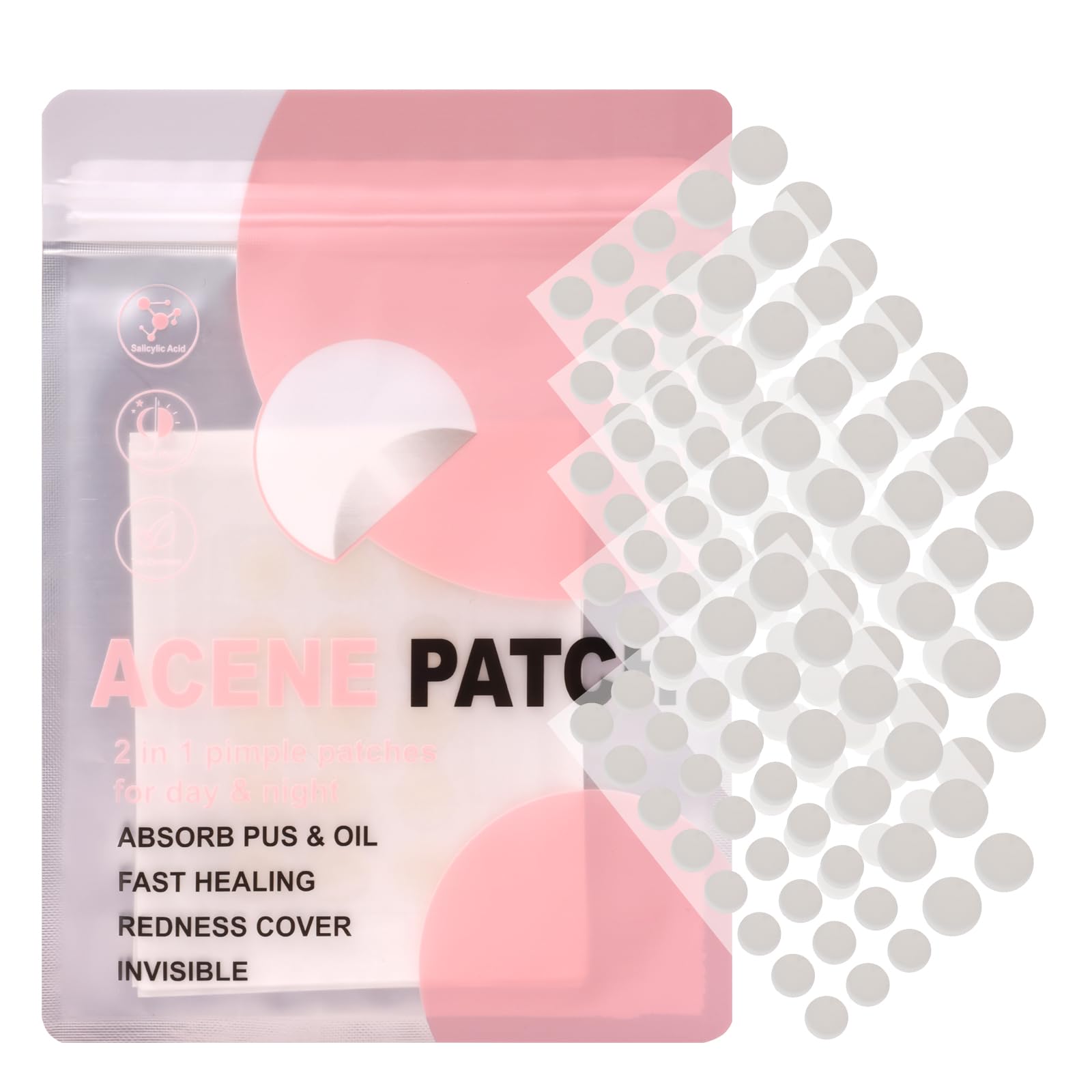 SUMLIVING Acne Patches 180 Count - Invisible Pimple Stickers for Face (12mm & 9mm) - Hydrocolloid Spot Treatment for Overnight Healing - Perfect for Teen Skin Care & Blemish Cover