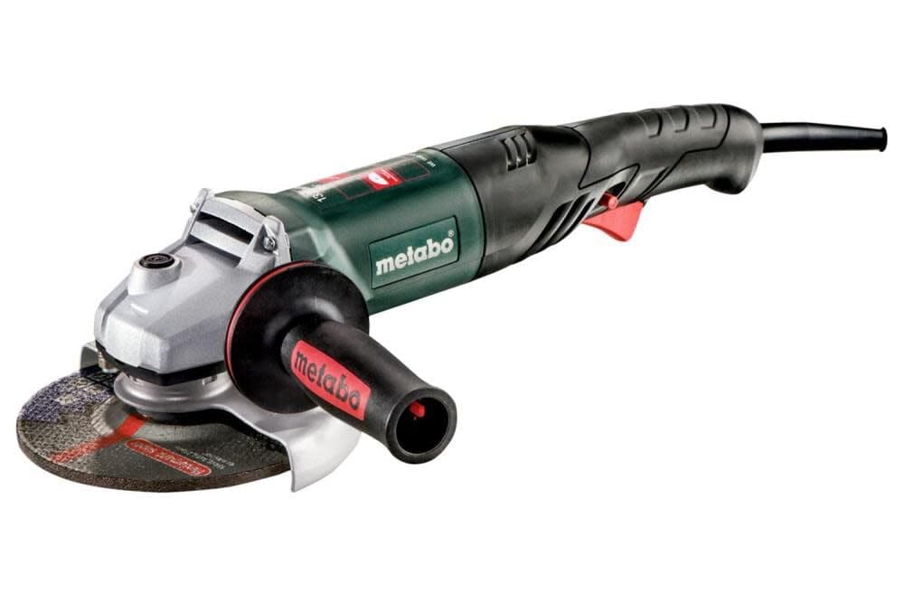 Metabo WE 1500-150 RT 6-Inch Angle Grinder - 9,600 RPM, 13.2 Amp with Electronic Speed Control, AC/DC Power, Lock-on Slide Switch & Tool-Free Adjustable Guard - Ideal for Metal Cutting, Grinding & Polishing in Construction & DIY Projects