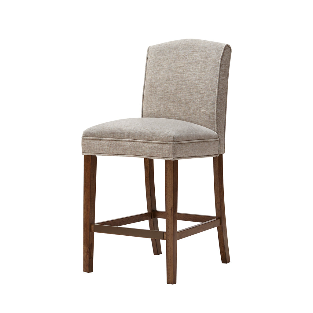 Modern Camel Counter Stool - Adjustable Height Bar Stool for Kitchen Island, Breakfast Nook & Home Bar - Comfortable Backless Stool with Footrest - Perfect for Dining, Entertaining & Small Spaces