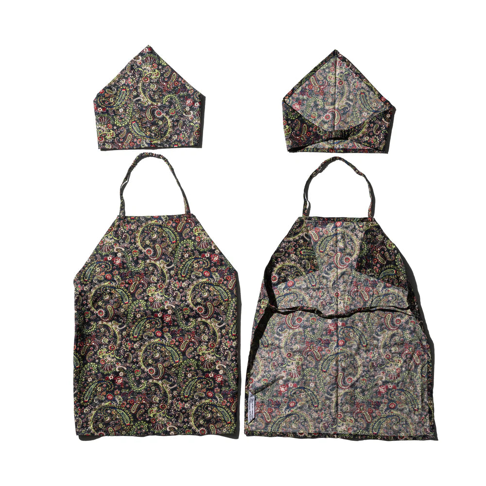 Handprinted Paisley Apron - Vintage Style Kitchen Apron for Cooking, Baking & BBQ - Perfect for Chefs, Home Cooks & Gift Giving