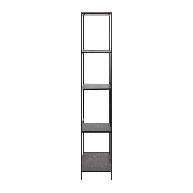 INFINITY 72x170cm Black Metal Shelving Unit - Heavy Duty Storage Rack for Garage, Basement, Office & Warehouse Organization