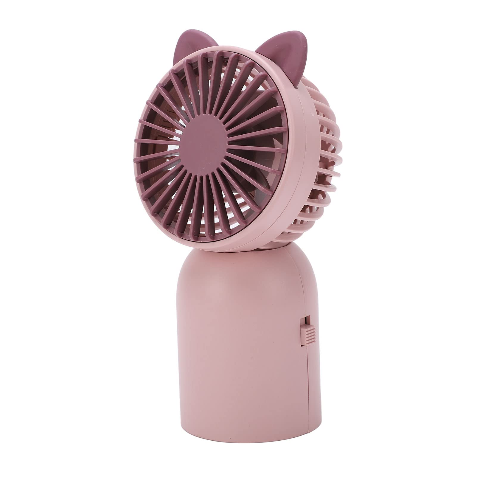Portable USB Rechargeable Mini Fan with Cute Cat Design - ABS Material, Lightweight & Quiet for Kids Outdoor Travel, Camping, Office & Home Use