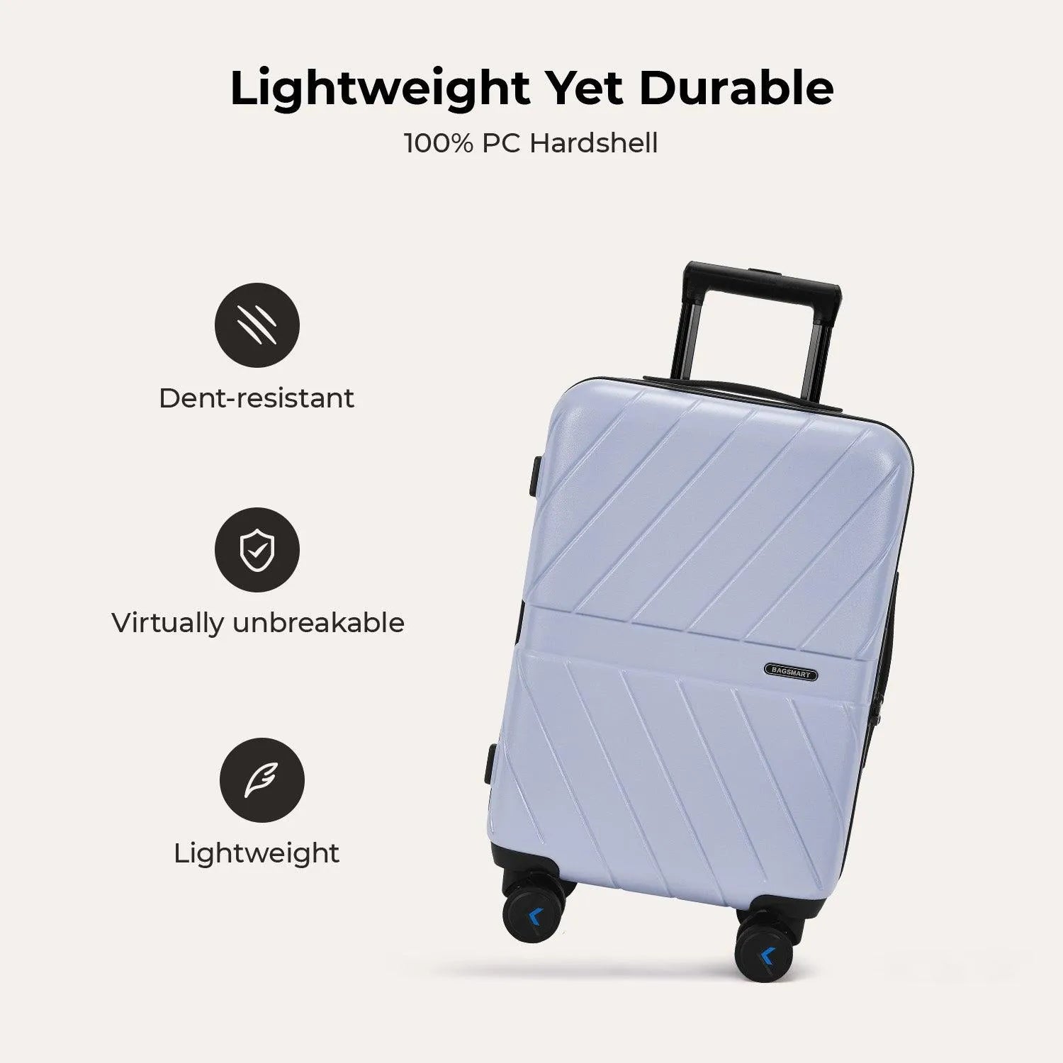 Daren 16-20 Inch Lightweight Hardside Carry On Luggage - Perfect for Air Travel, Business Trips & Weekend Getaways