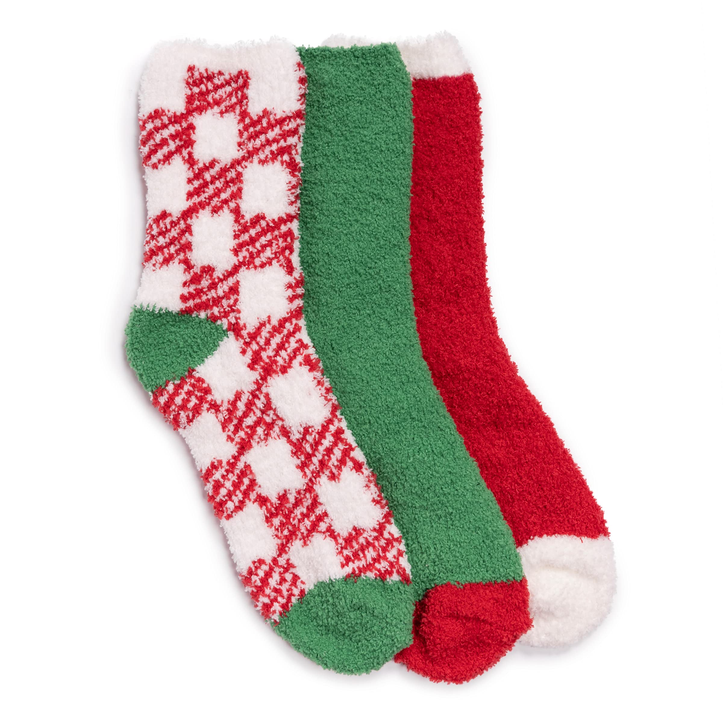 MUK LUKS Women's 3 Pack Cozy Holiday Socks - Warm Winter Socks for Christmas, Gifts & Home Comfort - Perfect for Cold Weather, Relaxing at Home & Festive Celebrations