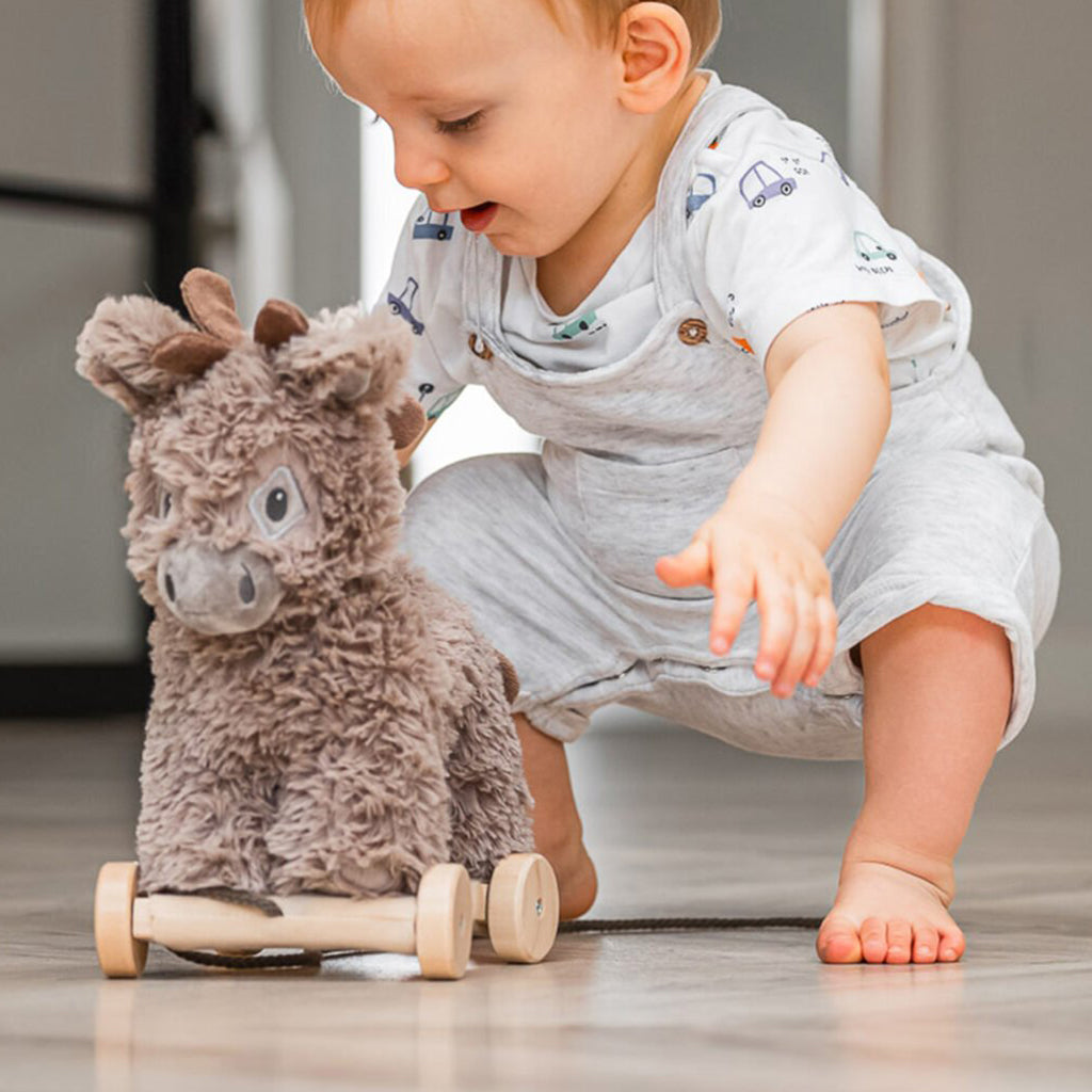 Norbert Wooden Donkey Pull Along Toy for Toddlers - Fun & Educational Walking Companion for Kids - Perfect for Indoor & Outdoor Playtime