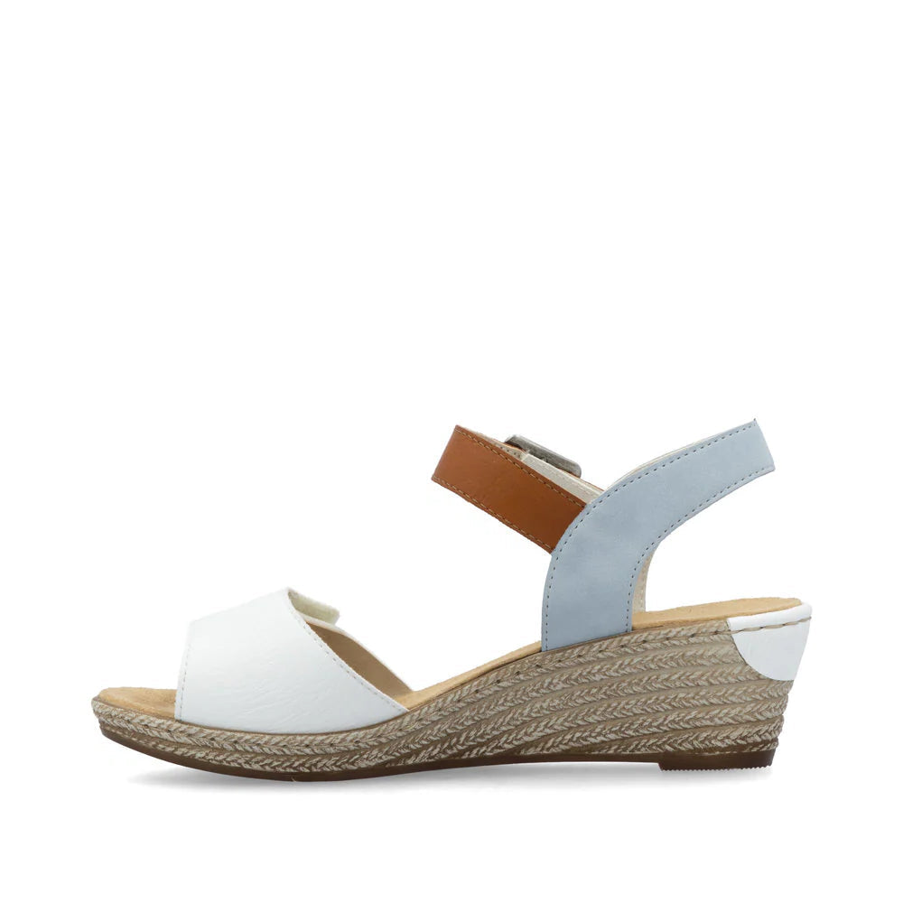 Rieker 62460 White Multi Women's Comfortable Slip-On Shoes - Perfect for Casual Wear, Office & Walking