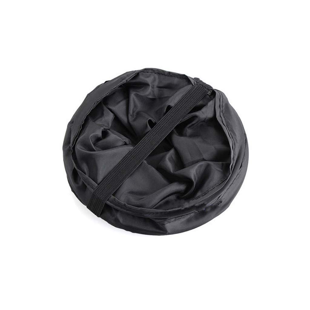 Foldable Trash Can for Car, RV & Home - Portable Wastebasket with Lid, Under Bed Storage Bin, Vehicle & Housekeeping Organizer (Black, One Size) - Perfect for Road Trips, Camping & Small Space Organization
