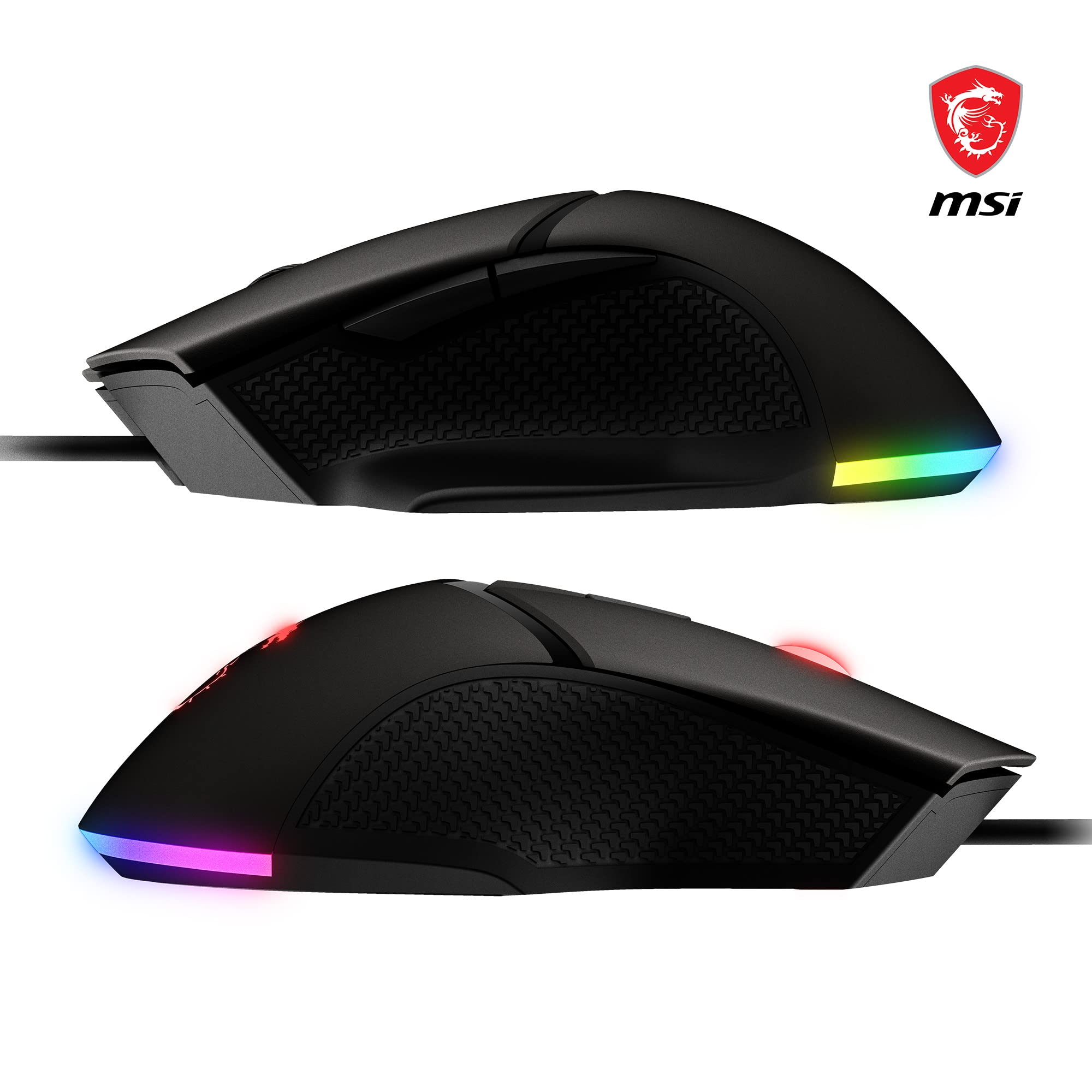 MSI IMMERSE GH50 Gaming Headset with 7.1 Virtual Surround Sound & Clutch GM20 Elite Gaming Mouse - 6400 DPI Optical Sensor, Right-Handed, 20M+ Click OMRON Switches - Perfect for PC Gaming, Streaming & Esports