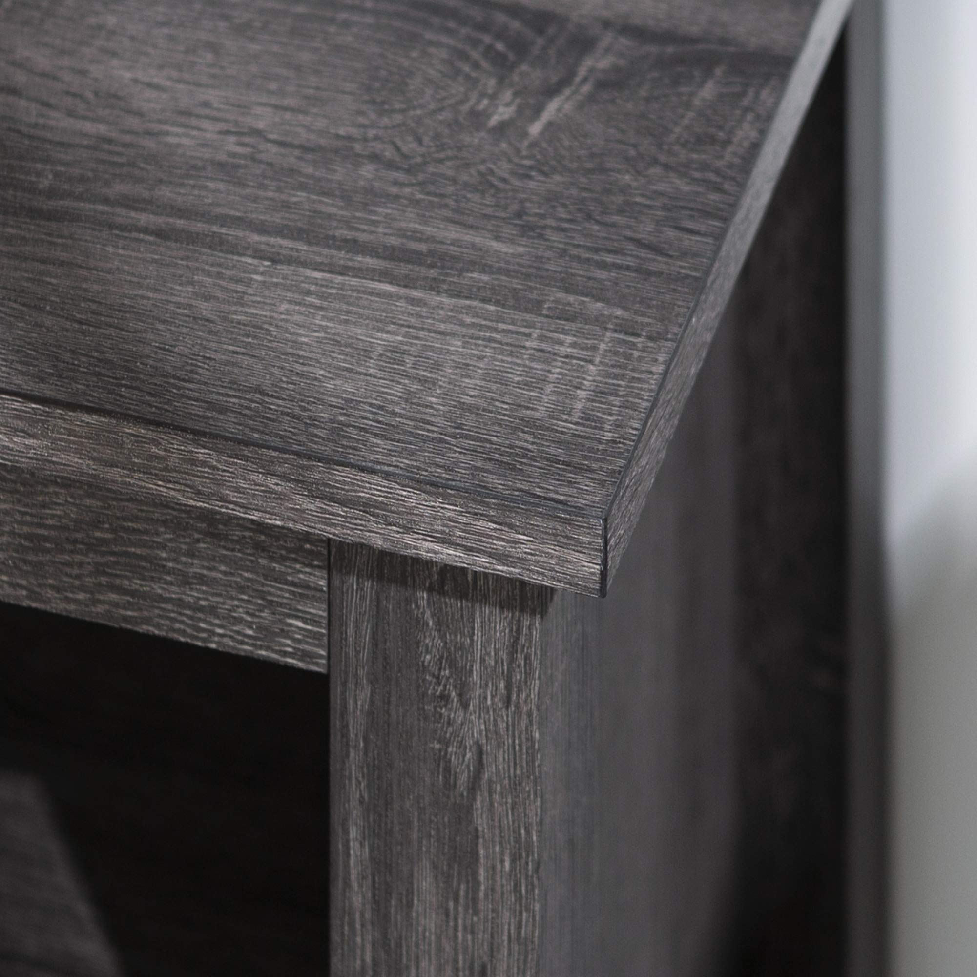 Walker Edison Wren Classic 4-Cubby TV Stand for 58-65 Inch TVs - Charcoal Finish - Perfect for Living Room, Bedroom & Home Theater Setup