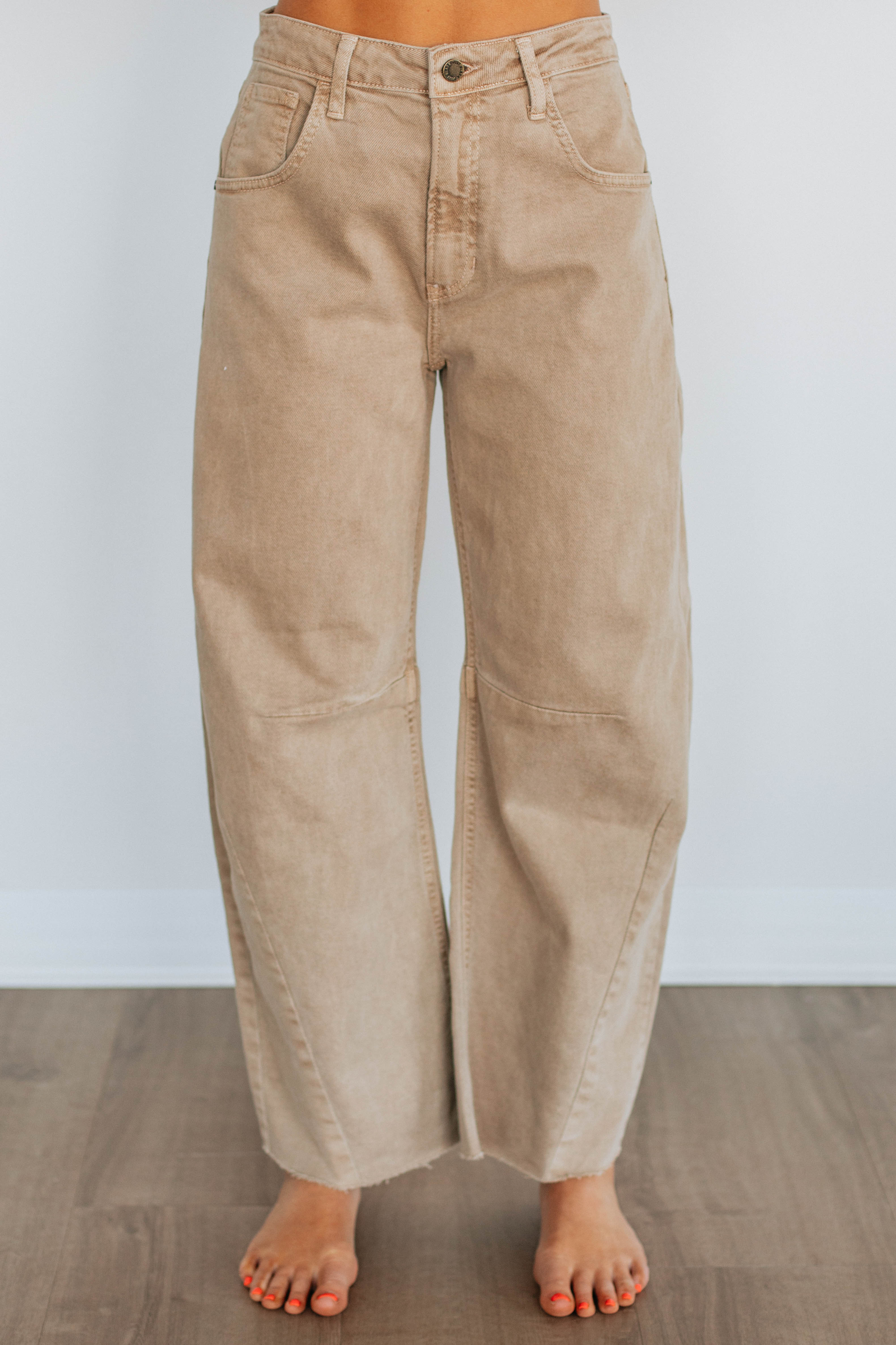 Beatrix JBD Women's High Waist Skinny Jeans in Khaki - Stylish & Comfortable for Casual Wear, Office & Night Out