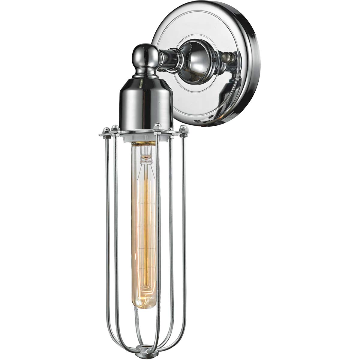 Innovations 900-1W-PC-CE225-PC Muselet 1 Light Wall Sconce - Polished Chrome Finish - Modern Minimalist Lighting for Bedroom, Hallway & Living Room - Part of The Austere Collection
