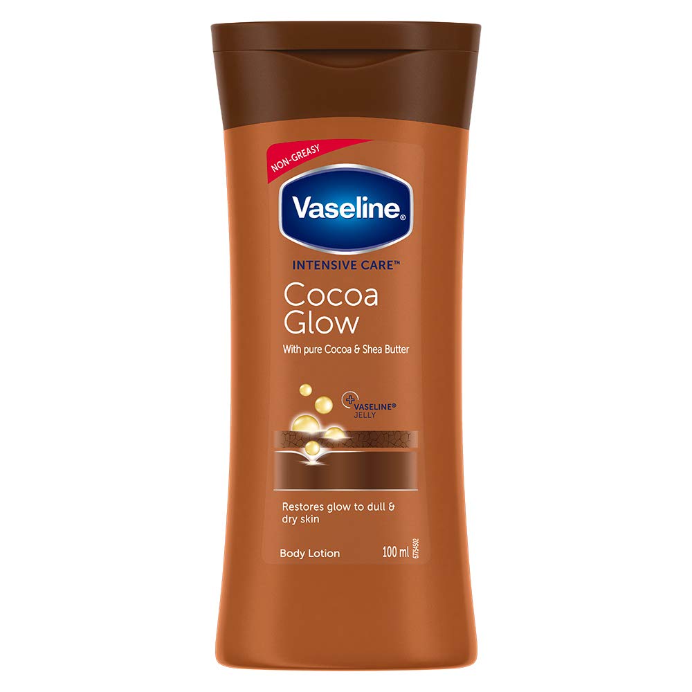 Vaseline Total Moisture Cocoa Glow Body Lotion 100ml - Deep Hydration & Nourishing for Dry Skin - Perfect for Daily Moisturizing & Winter Skin Care