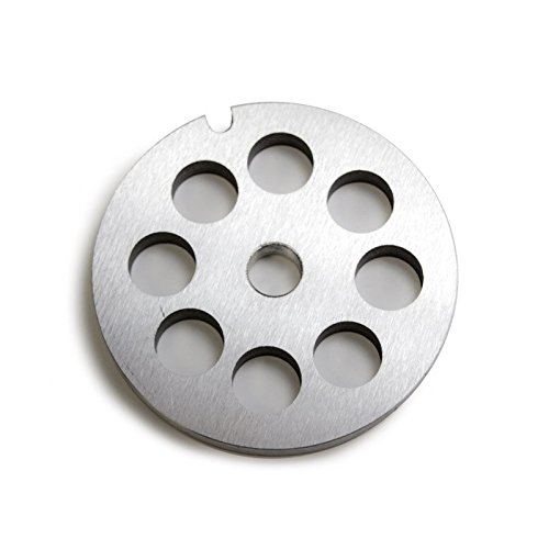 Premium TSM #10/12 Stainless Steel Meat Grinder Plate (1/2 Inch) - Heavy Duty Grinding Disc for Home Kitchen, Commercial Butcher & Sausage Making