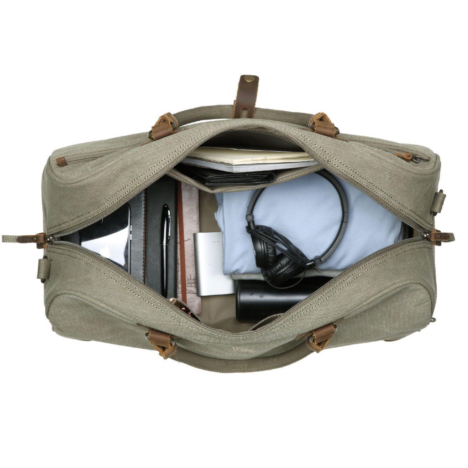 TRP0263 Troop London Classic Canvas Holdall - Large Duffle Bag for Travel, Gym & Weekend Getaways | Water-Resistant Carryall with Spacious Storage | Perfect for Men & Women