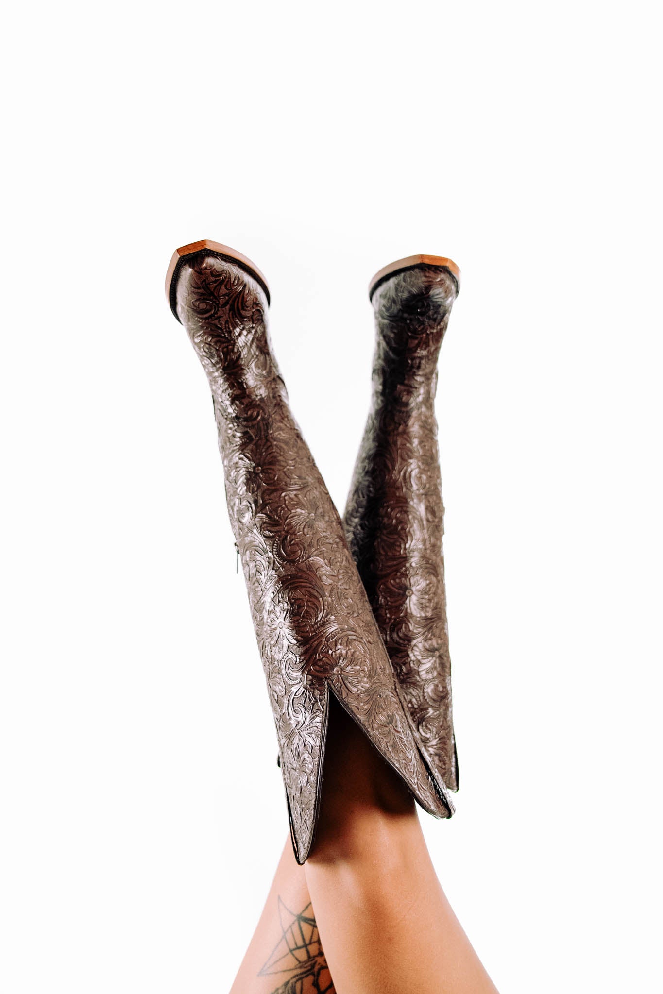 Nancy Women's Tall Wide Calf Snip Toe Cowgirl Boots - Western Riding Boots for Country Dancing, Rodeo & Everyday Wear