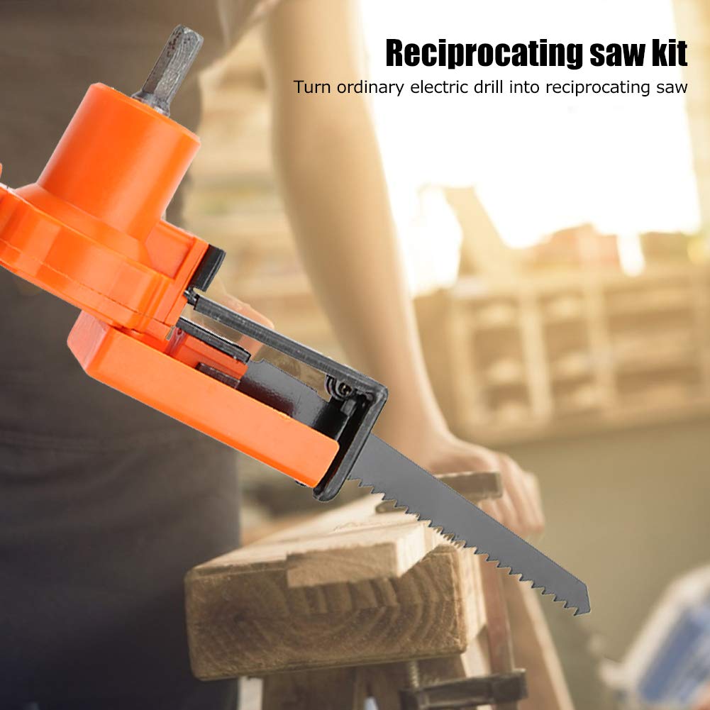 Hilitand Electric Drill Reciprocating Saw Adapter - High Speed 800-1500 RPM Woodworking Tool for DIY Projects, Home Renovation & Carpentry Work