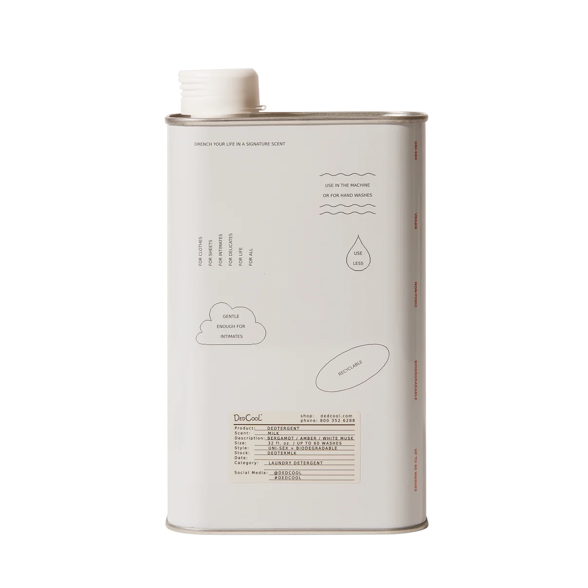 Eco-Friendly Dedcool Dedtergent Laundry Detergent - Plant-Based, Hypoallergenic & Vegan for Sensitive Skin - Perfect for Organic & Sustainable Laundry Care at Home
