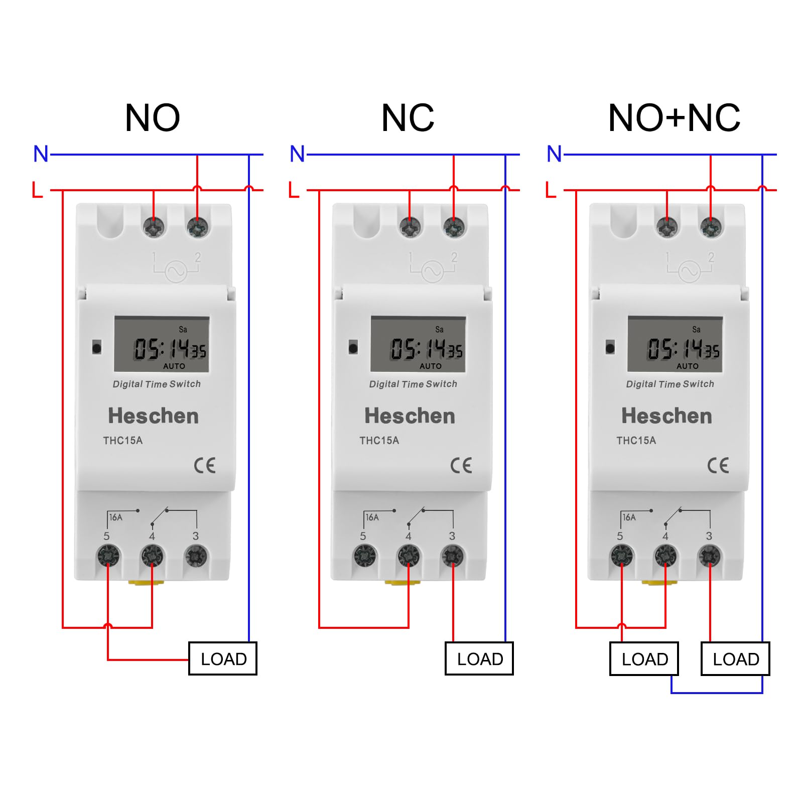 Digital LCD Power Weekly Programmable Timer Relay Switch 16A SPST 35mm DIN Rail - AC220-240V for Home Automation & Industrial Control | Perfect for Lighting, HVAC & Appliance Scheduling