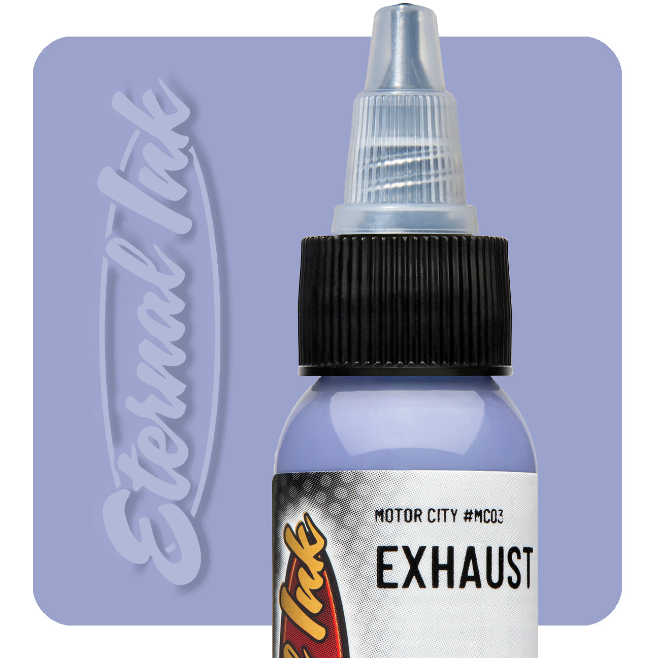 Eternal Motor City Exhaust Ink 1oz - High-Quality Tattoo Ink for Professional Artists - Perfect for Tattoo Studios and Body Art Enthusiasts