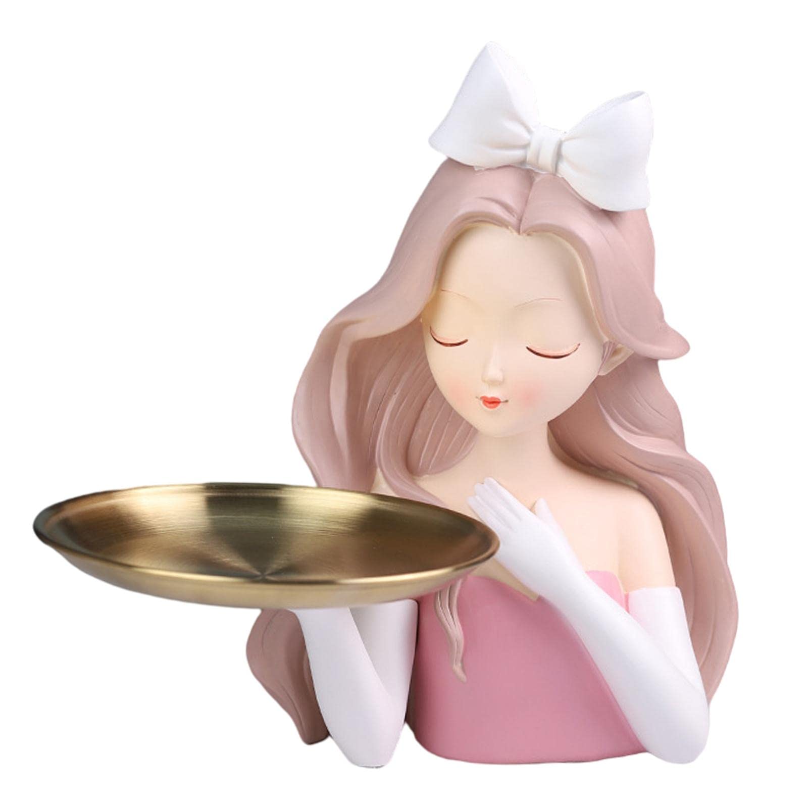 Balikha Nordic Vanity Tray Organizer - Elegant Bowknot Decor Serving Plate for Jewelry, Candy & Home Display | Perfect for Wedding, Living Room & Entryway Decor