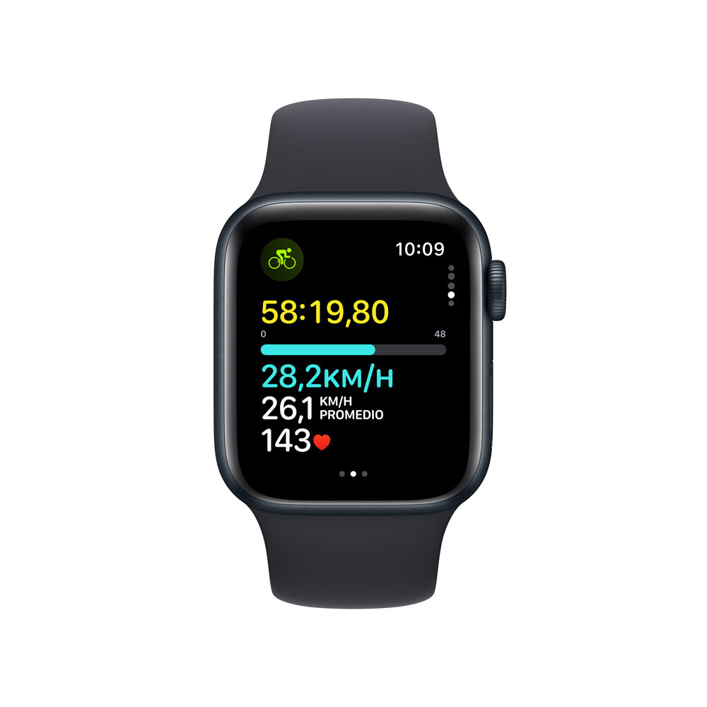 Apple Watch SE GPS + Cellular 40mm Midnight Aluminum Case with Midnight Sport Band S/M - Perfect for Fitness Tracking, Calls & Notifications on the Go