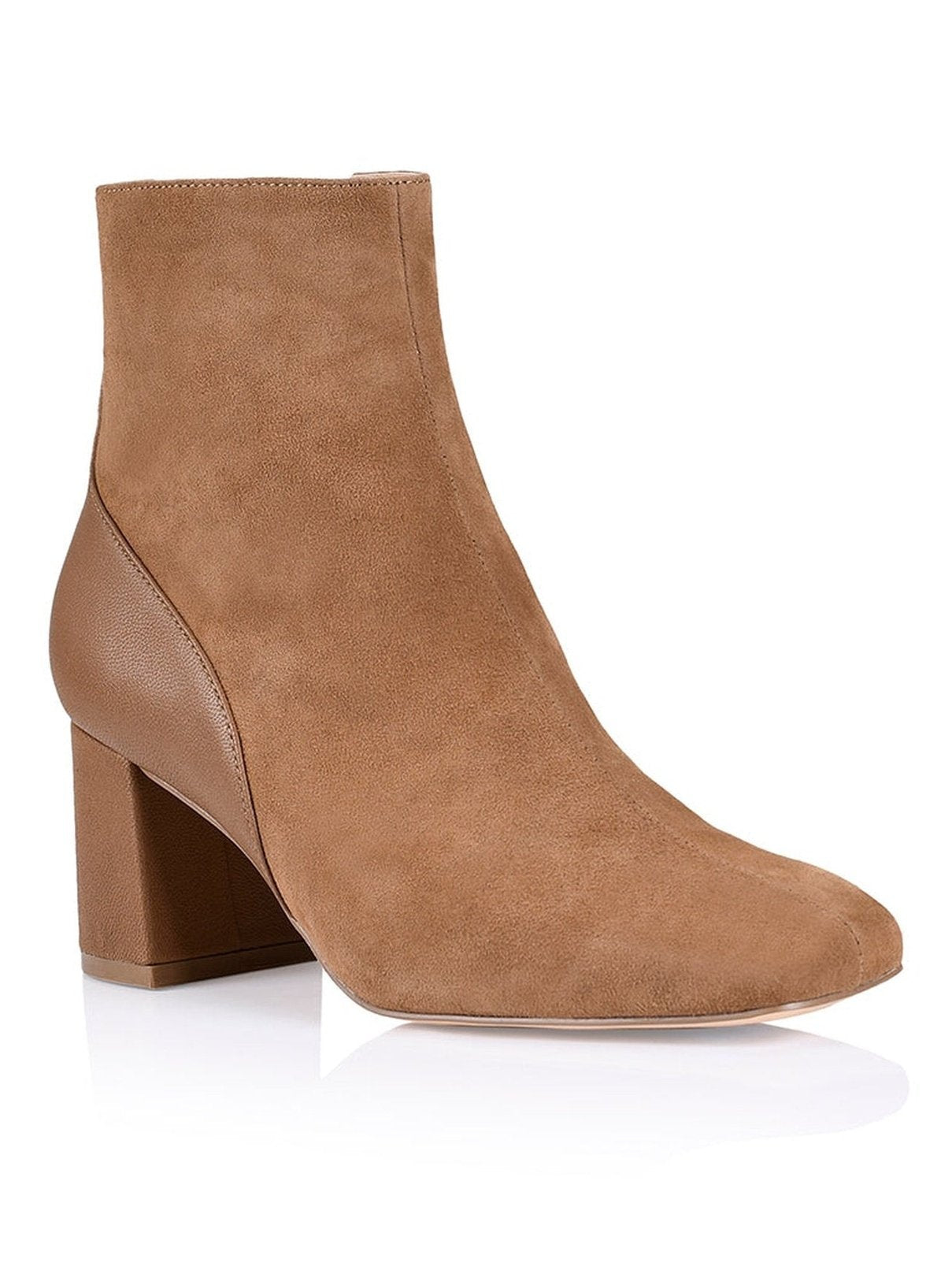 Julita Women's Ankle Boots - Soft Kid Suede in Hazelnut Brown | Comfortable Fall & Winter Booties for Casual Outfits & Office Wear