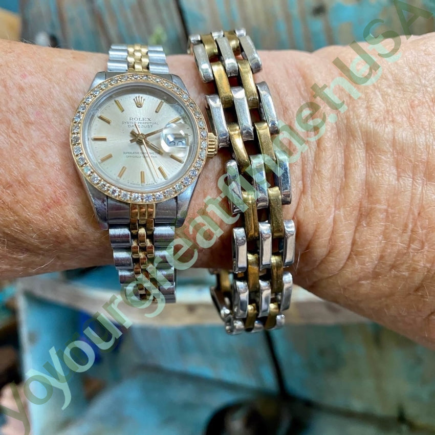 Sterling Silver Brass Bar Link Bracelet - Handmade Mexican Jewelry for Women - Perfect for Casual Wear, Parties & Gifts