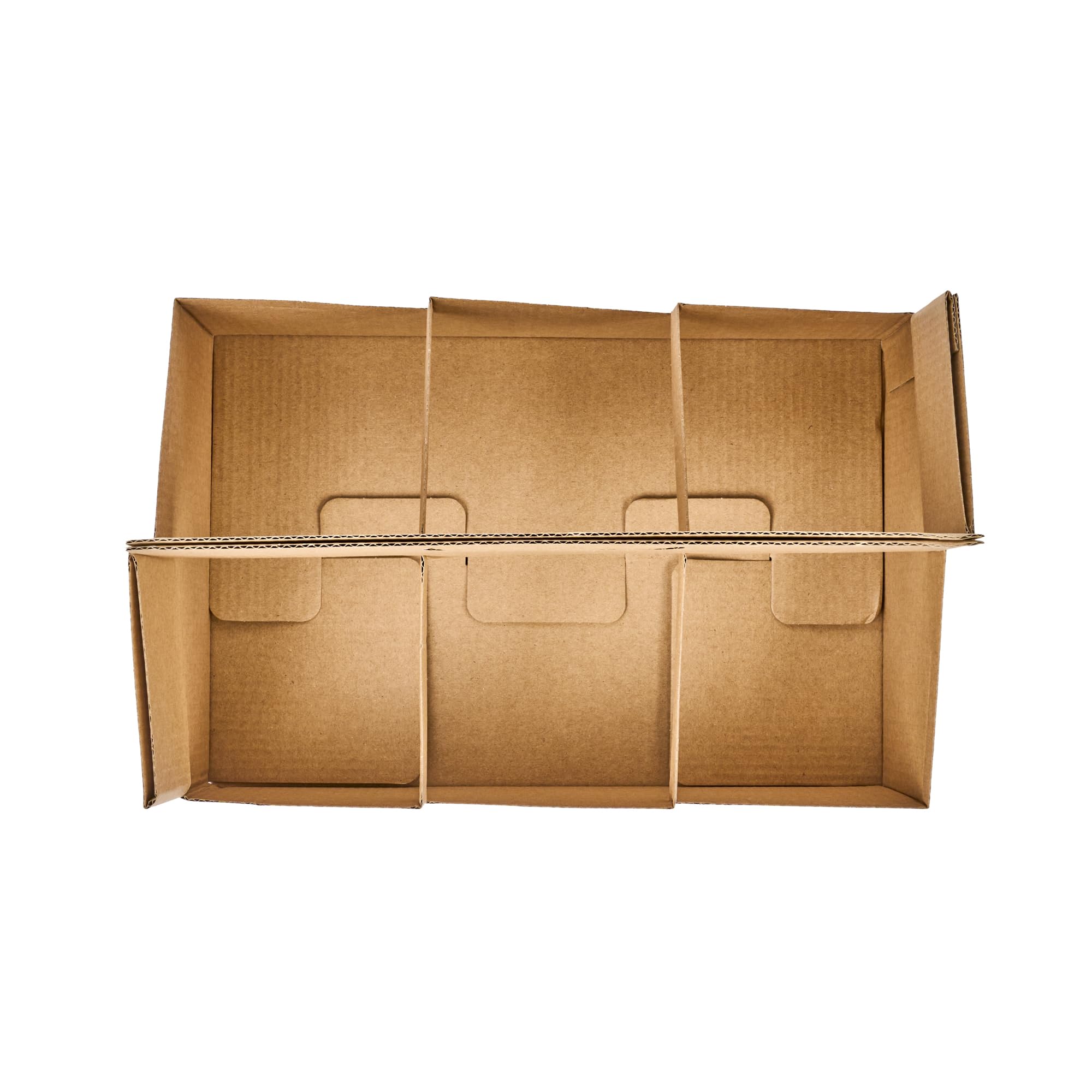 Restaurantware Altalena 100-Pack Disposable Drink Carriers with Handles - Kraft Paper Cup Holders for 6 Beverages | Perfect for Coffee Delivery, Takeout, and Catering Services