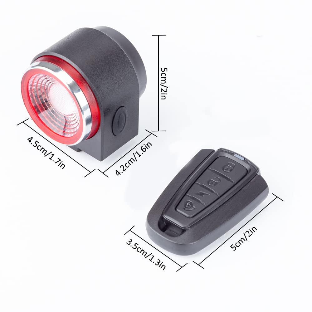 ONVIAN Rechargeable Bike Bell & Alarm with Wireless Remote - Motion Sensor Bike Horn for E-Bike, Motorcycle, Bicycle, Scooter - Adjustable Volume for Safety & Security - Perfect for Urban Commuting, Night Riding & Theft Prevention