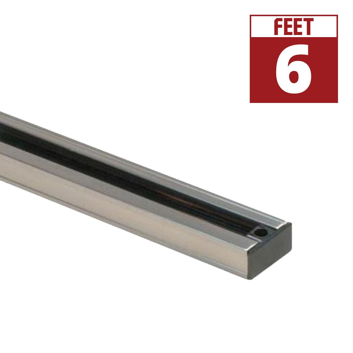 6 Ft. Track Rail Lighting System - One Circuit Halo Brushed Nickel Finish for Modern Home & Office Lighting