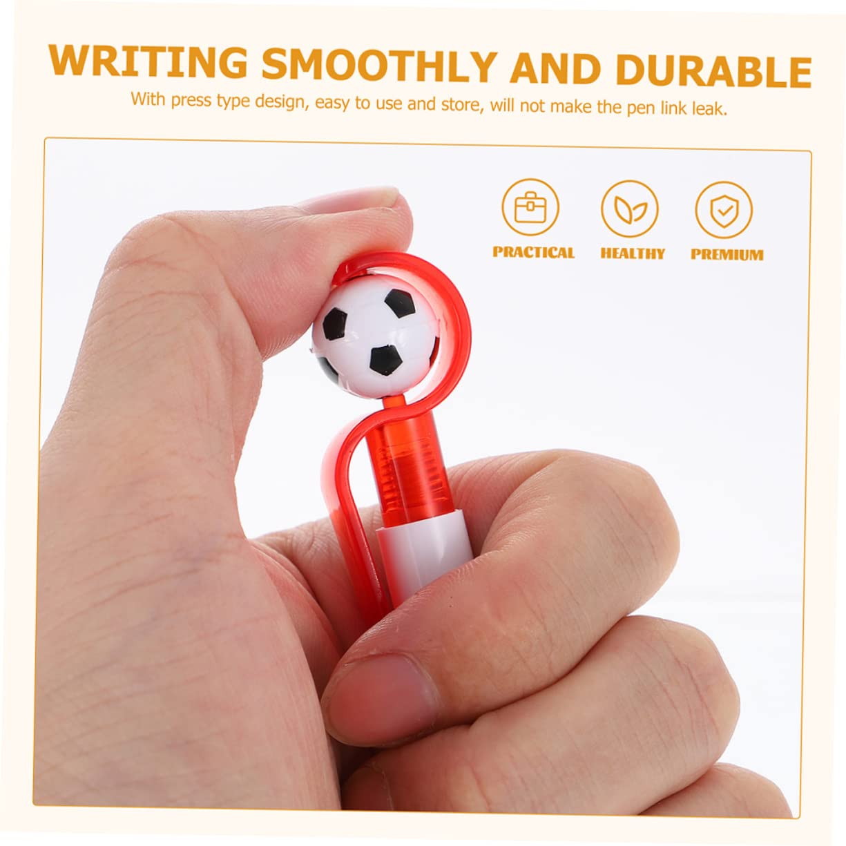 DIYEAH 18-Piece Soccer Ballpoint Pens - Fun Cartoon Plastic Pens for Office, School & Craft Projects - Unique Novelty Writing Supplies for Soccer Fans & Gift Ideas