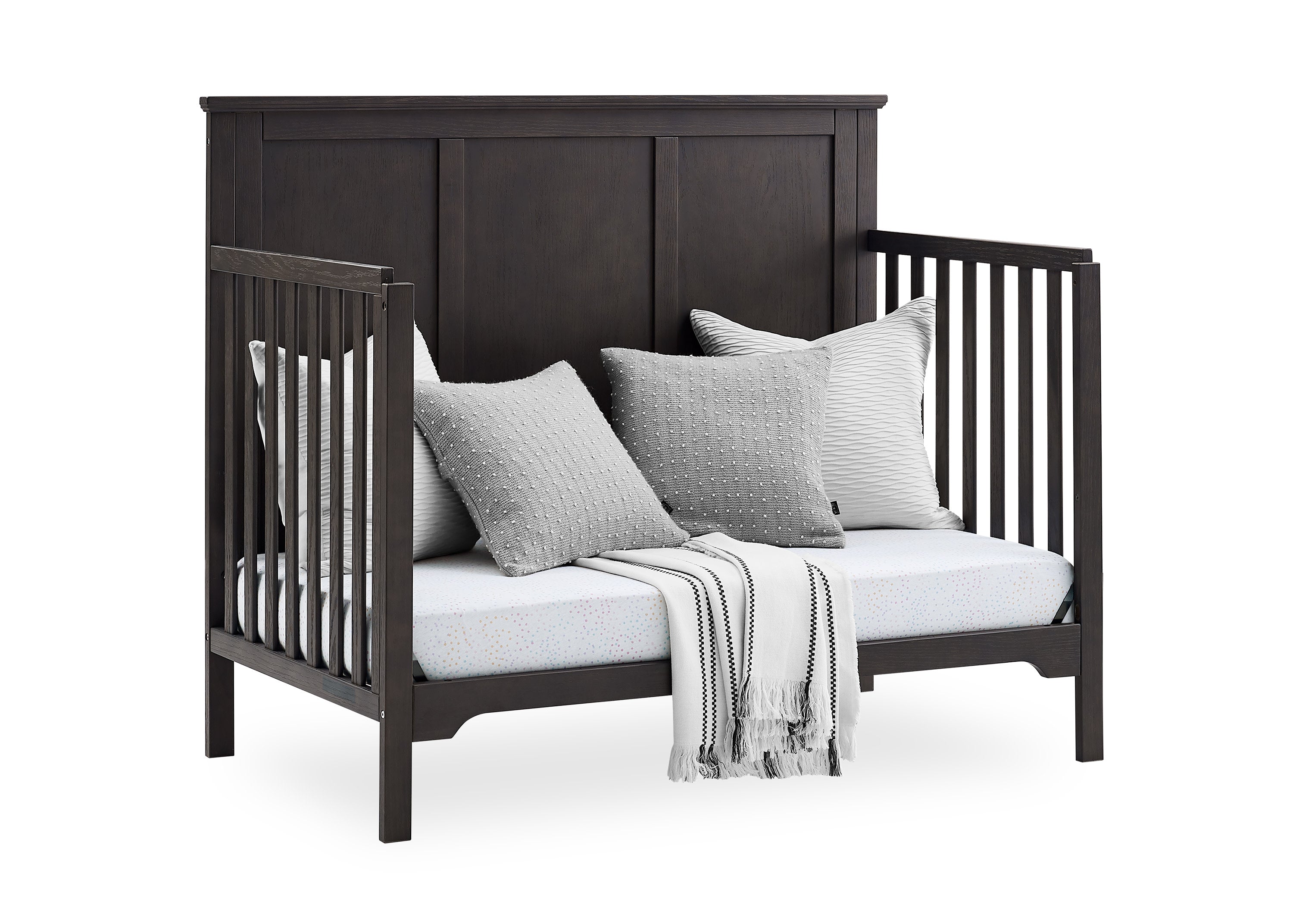 Sweet Beginnings Sage Flat Top 6-in-1 Convertible Baby Crib - Nursery Furniture for Newborn to Toddler | Perfect for Modern Nursery, Bedroom & Daycare