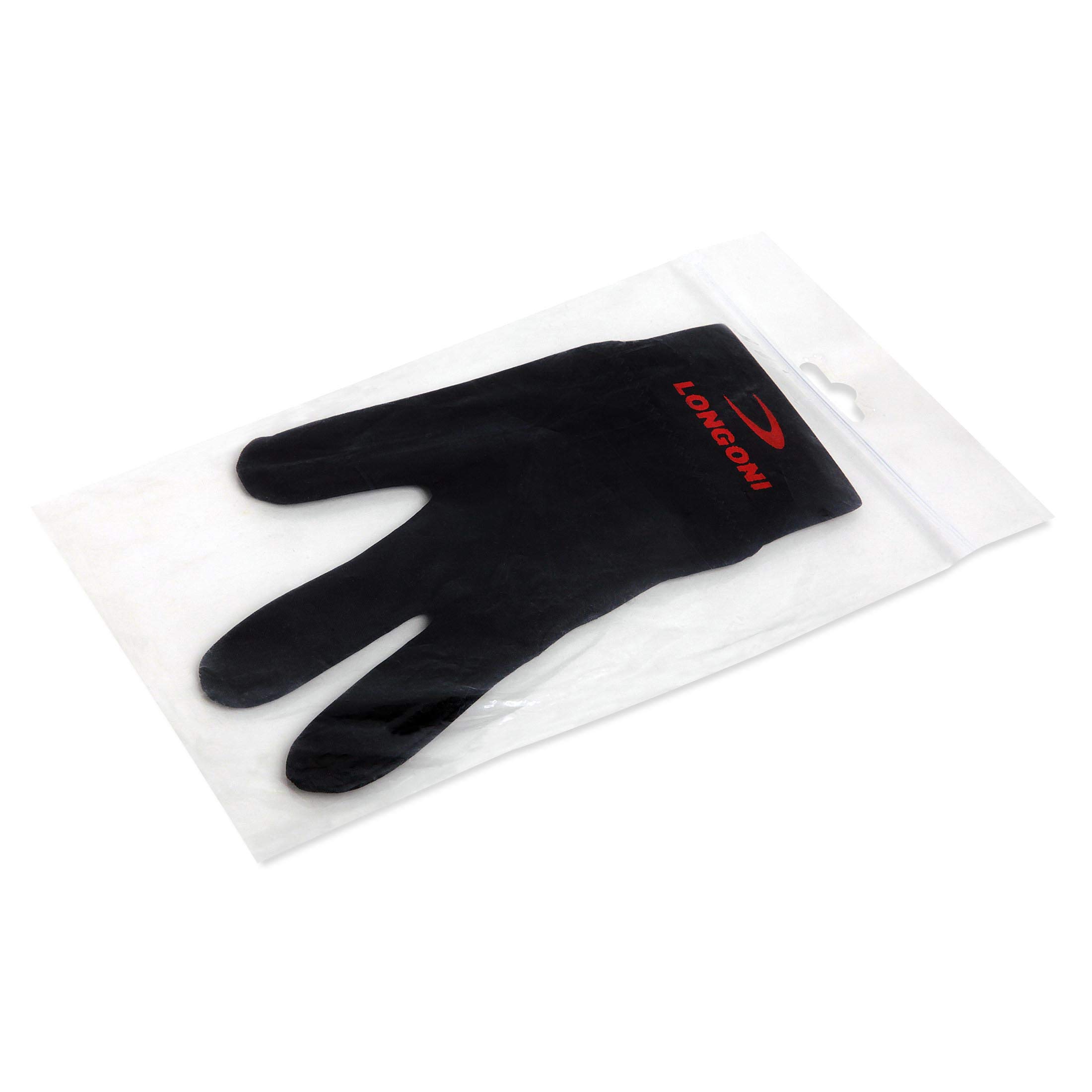 Longoni Billiard Pool Cue Glove - Black - One Size Fits All - Perfect for Snooker, 8-Ball & 9-Ball Games - Improves Grip & Control