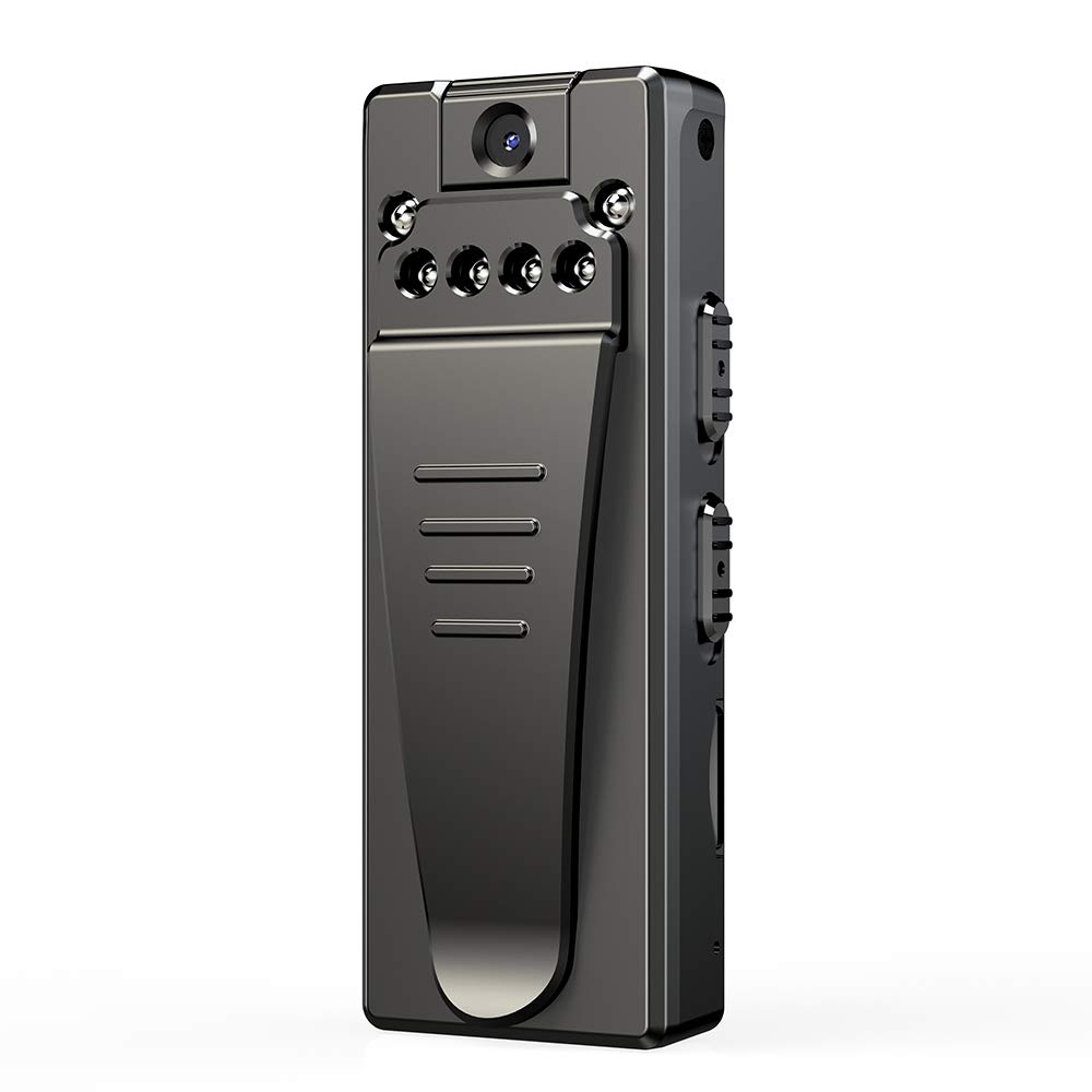 DEXILIO Mini DV Camera - 1080P HD Portable Digital Video Recorder with Clip, Motion Detection, Night Vision & Audio Recording | Perfect for Meetings, Lectures, Home Security & Covert Surveillance | Includes Free 32GB SD Card & Rotatable Lens