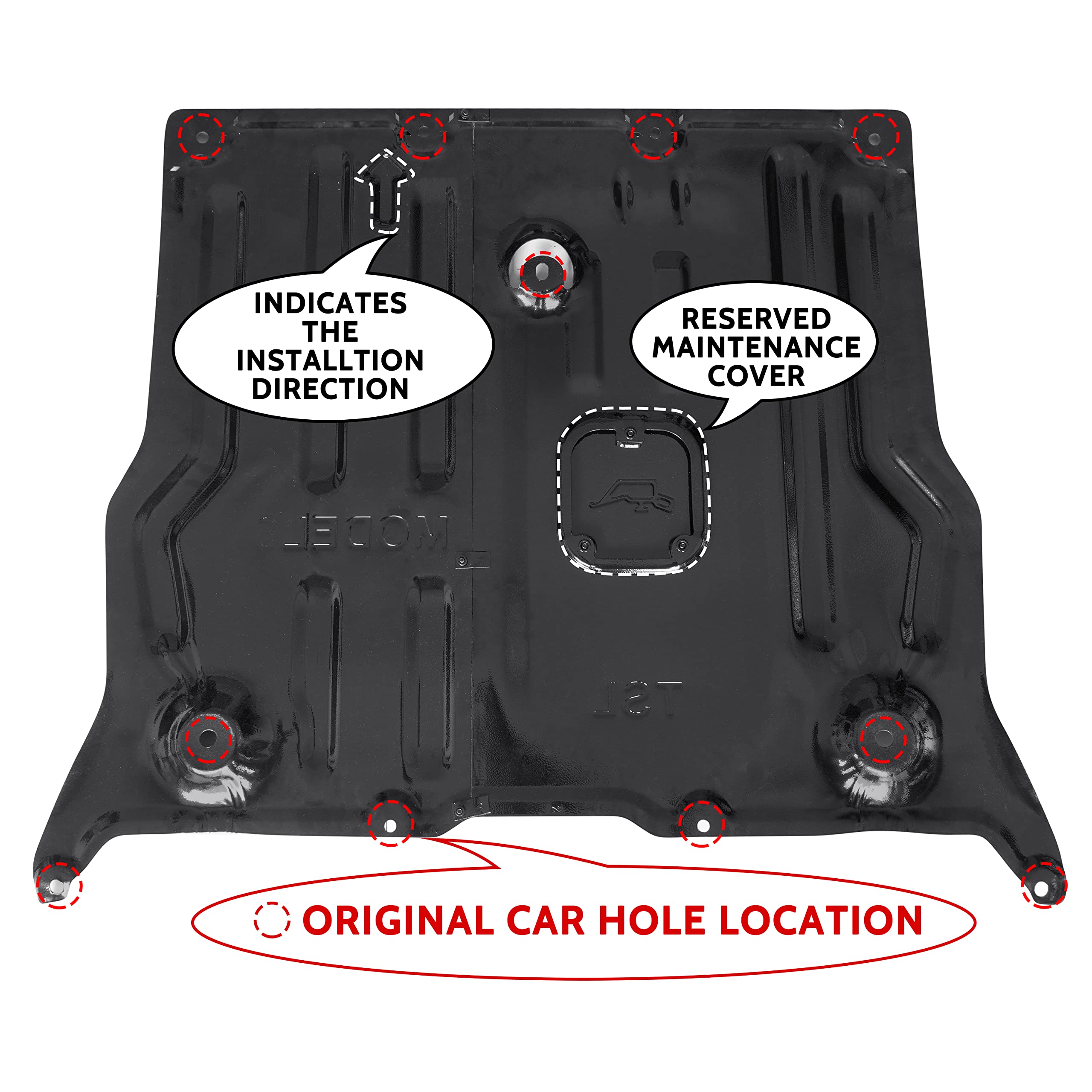 Premium Front Skid Plate for Tesla Model 3 (2017-2024) & Model Y (2020-2024) - Heavy Duty Underbody Engine Guard, Splash Shield & Chassis Protection - Perfect for Off-Roading, Winter Driving & Enhanced Vehicle Protection