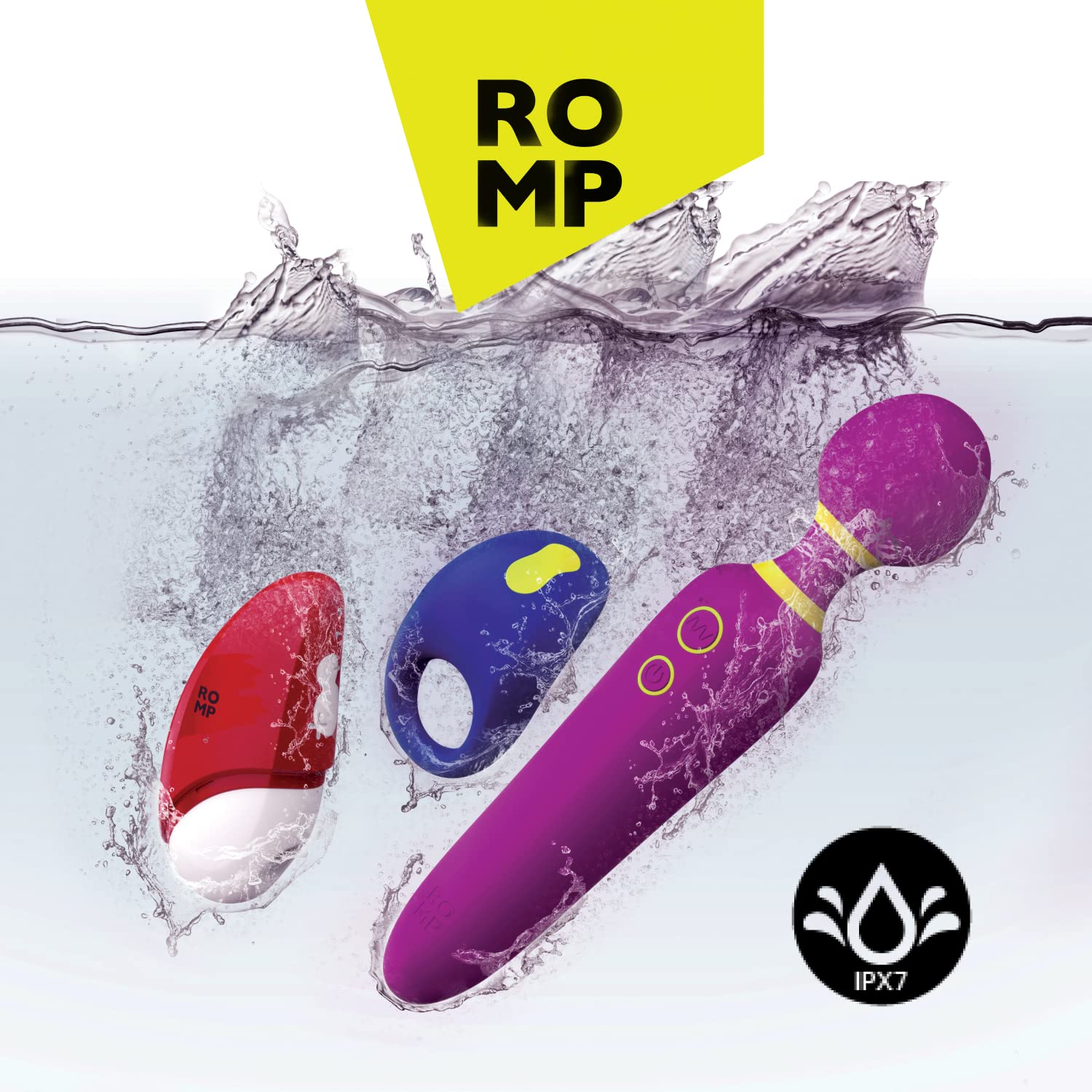 Premium ROMP Pleasure Kit - 3X Vibrator Set for Women & Couples | Clit Stimulator, Wand Massager & Vibrating Cock Ring | Waterproof Adult Toys for Sensual Play | Perfect Gift for Anniversary & Romantic Nights