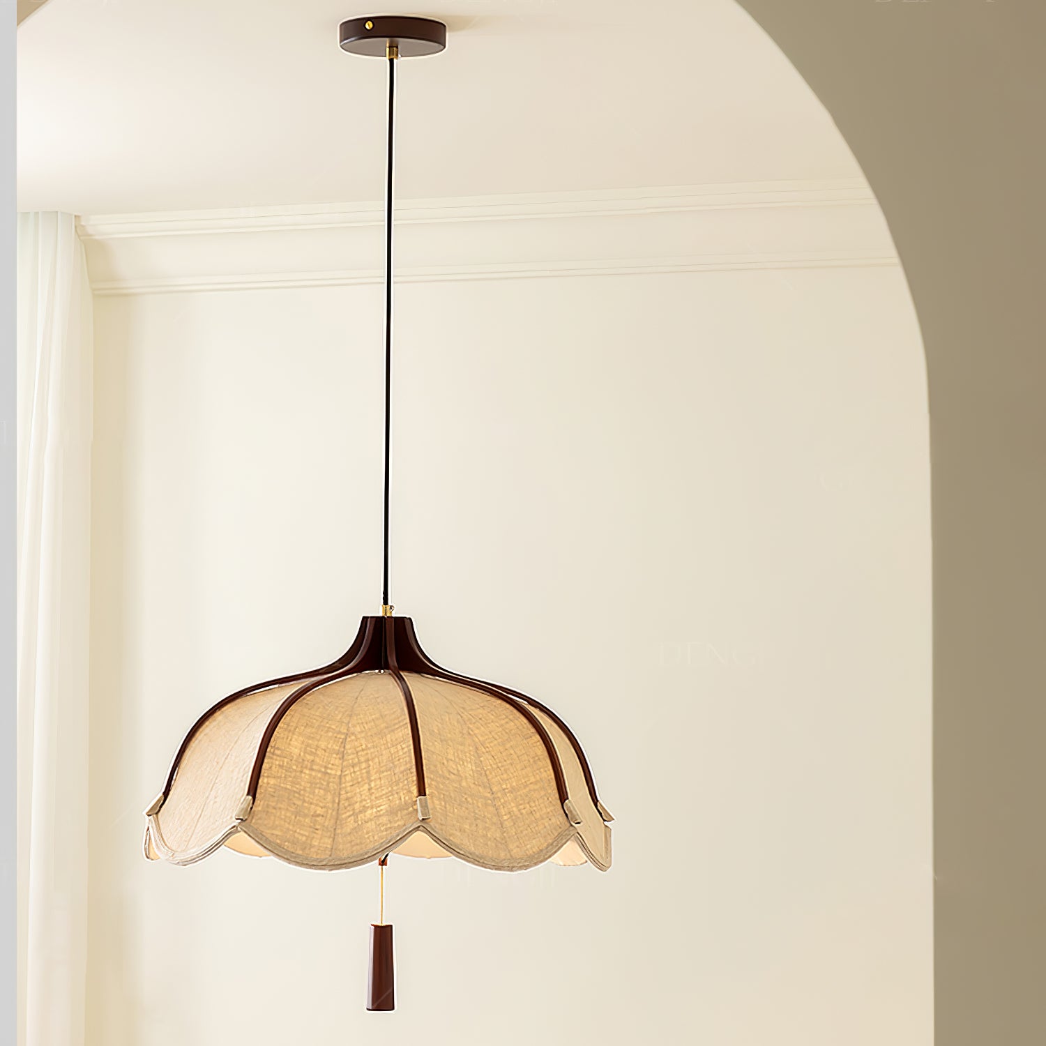 Evelyn Pendant Lamp - Modern Hanging Light Fixture for Dining Room, Kitchen Island & Bedroom - Elegant Glass Ceiling Light with Adjustable Cord