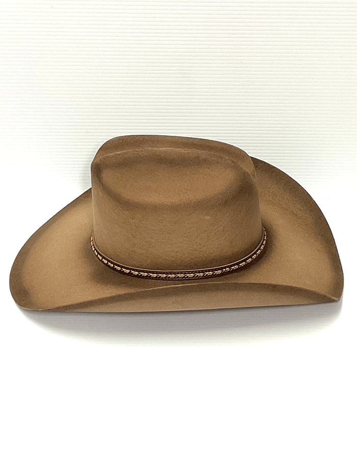 Resistol RWDRTR JA41P5 Jason Aldean Felt Cowboy Hat - Dirt Road Pecan Color for Men | Western Style, Country Music Concerts & Outdoor Adventures