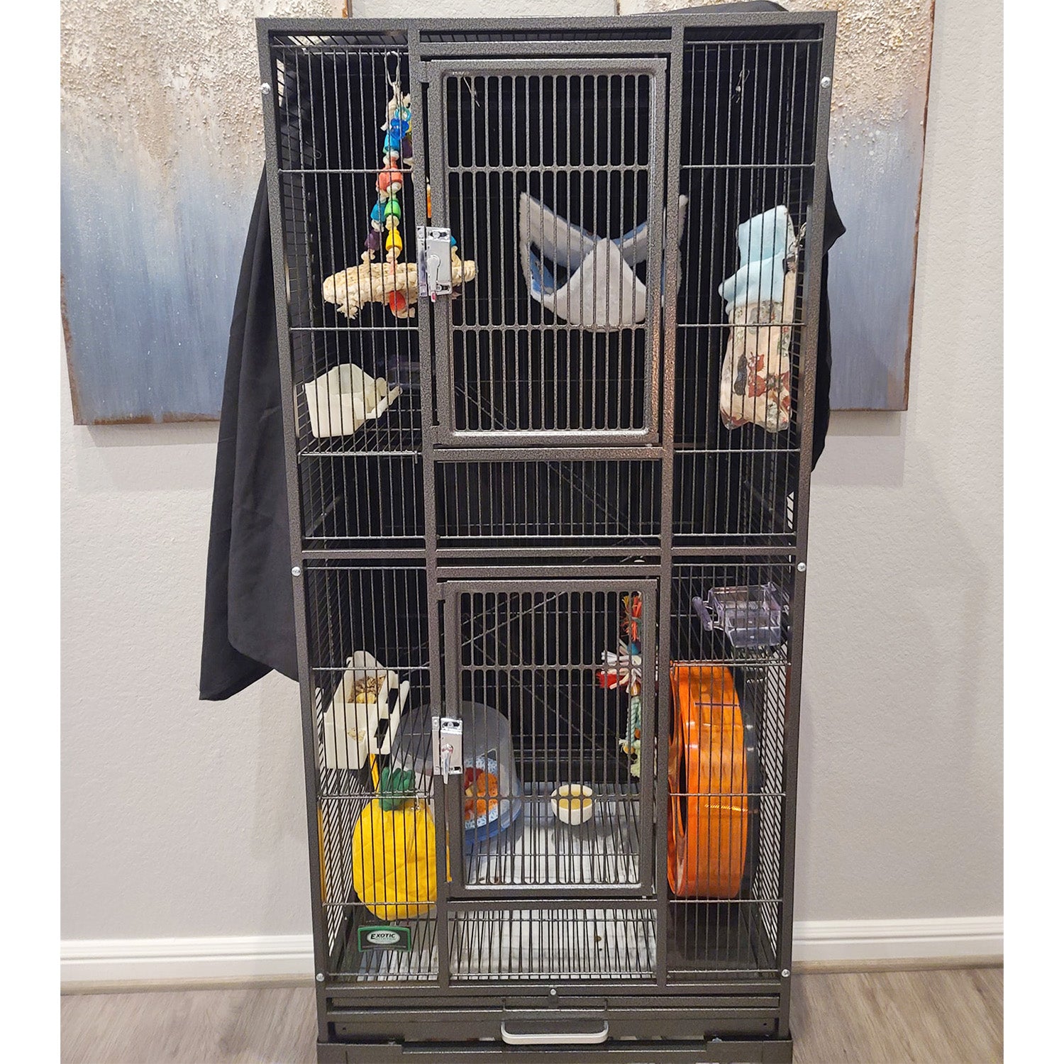 Premium Madagascar Bird Cage - Large Wrought Iron Aviary for Parrots, Finches & Canaries | Indoor & Outdoor Use for Home, Garden or Pet Store Display