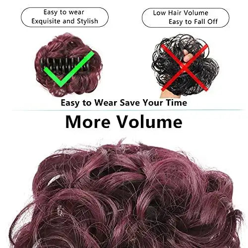 Large Claw Clip Hair Bun Extension - Seamless Hair Accessory for Ponytails & Updos - Perfect for Women, Girls, Everyday & Special Occasions