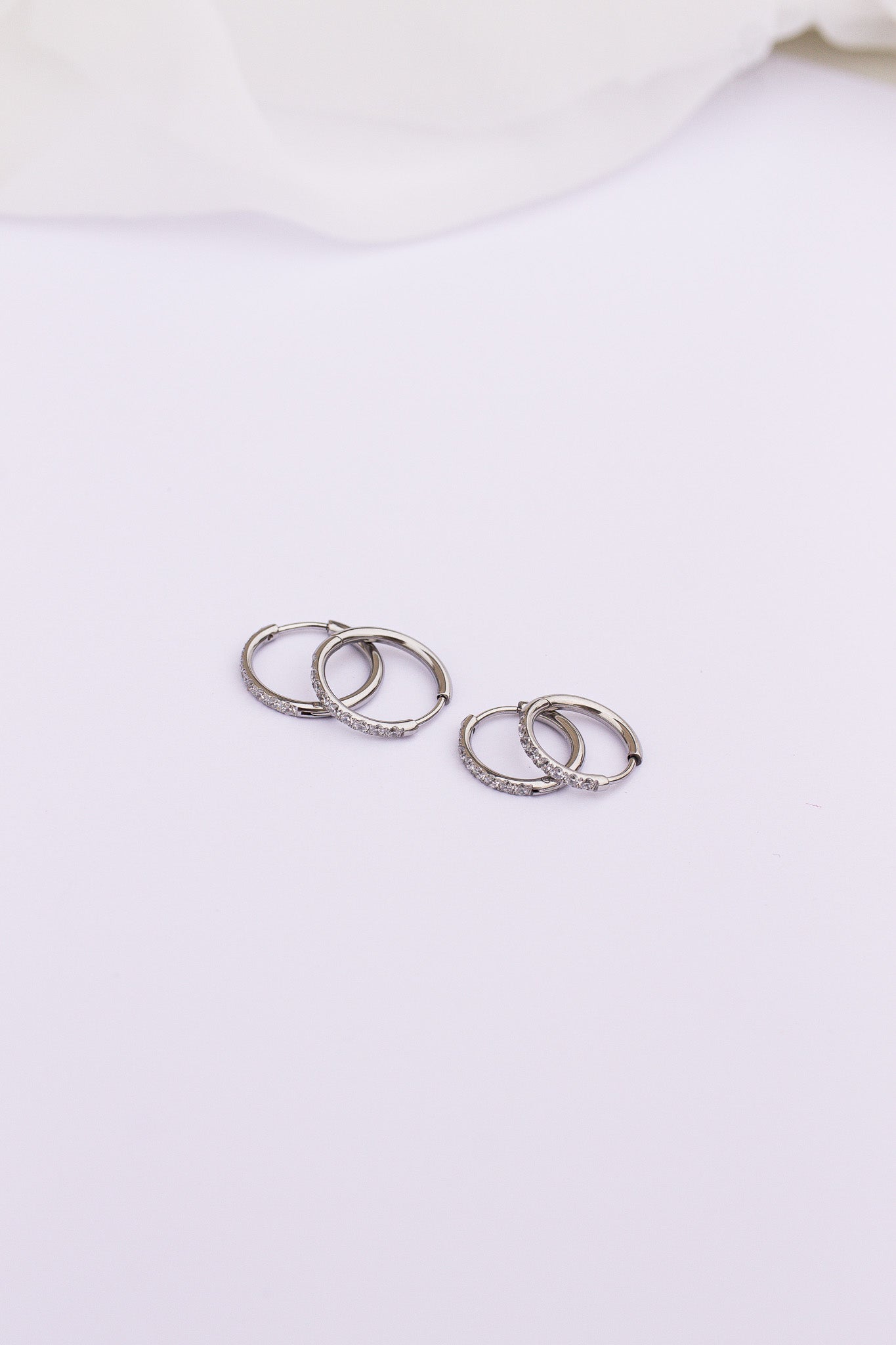 Mini Crystal Hoop Earrings - Sparkling Dainty Stud Earrings for Women | Perfect for Parties, Weddings & Everyday Wear