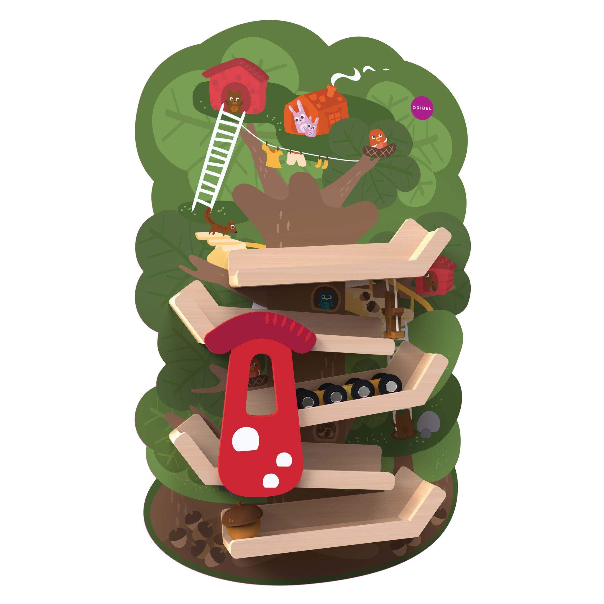 ORIBEL VertiPlay Wall Toy - Tree Top Adventure Wooden Activity Center for Kids | Easy to Install Nursery Decor, Montessori Learning Toy for Toddlers - Perfect for Bedrooms, Playrooms & Daycare Centers