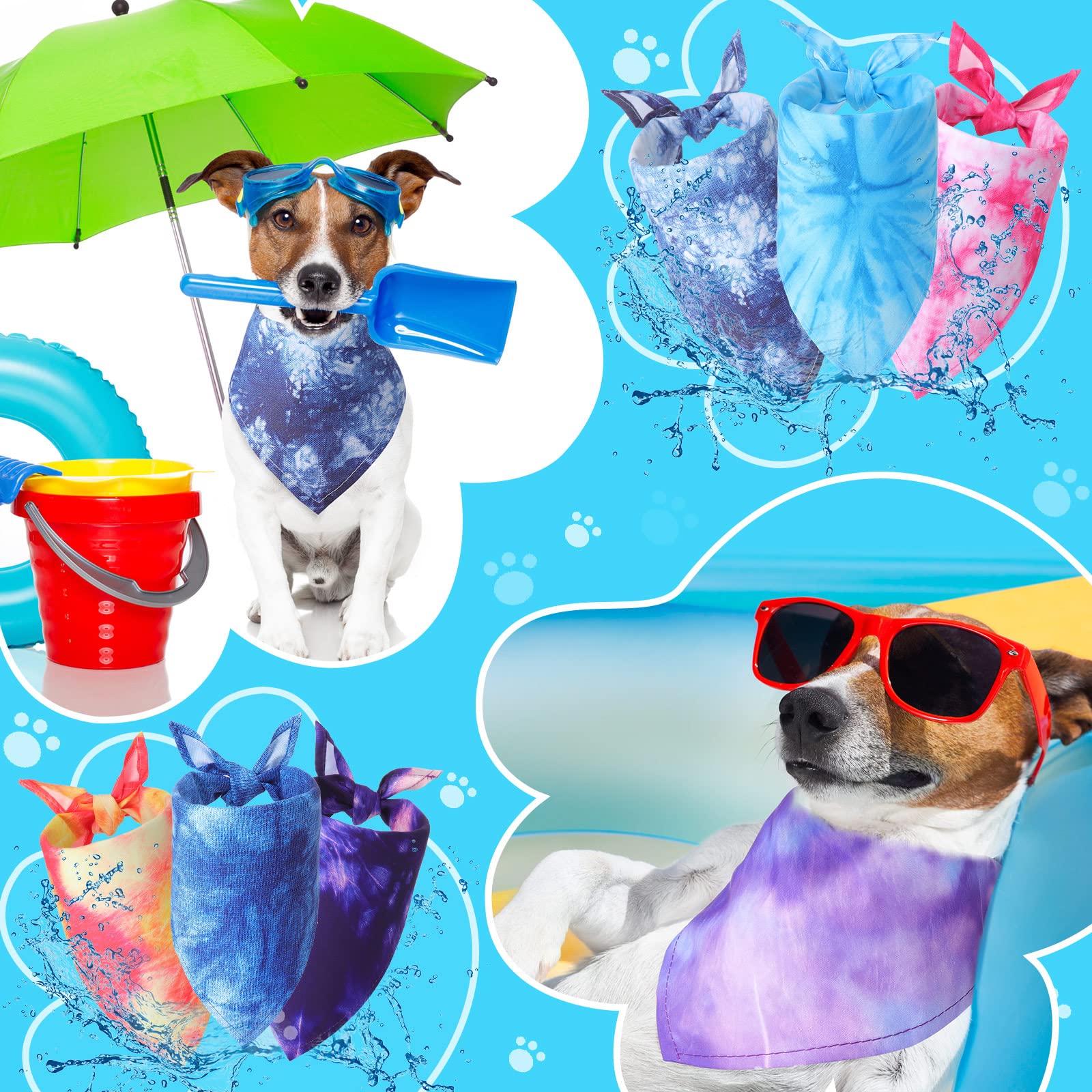 16 Pcs Cowboy Dog Bandanas - Washable Pet Bandana Collar for Small Medium Large Dogs & Cats - Cute Triangle Scarf for Holidays & Seasonal Events - Perfect for Western Parties, Pet Photos & Outdoor Adventures (Vivid Style)