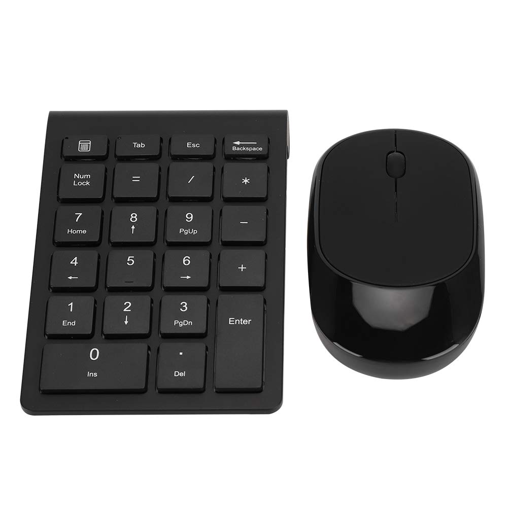 2.4G Wireless Keyboard and Mouse Combo with 22-Key Numeric Keypad, Silent Wireless Mouse (1600DPI) - Compatible with Windows 7/8/10 - Perfect for Office, Gaming, and Home Computing