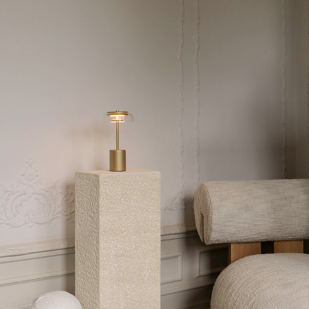 Blossi Mini Portable Table Lamp - USB Rechargeable Night Light for Bedroom, Nursery, Desk | Warm White LED, Dimmable, Battery Operated | Perfect for Reading, Travel, Camping & Home Decor