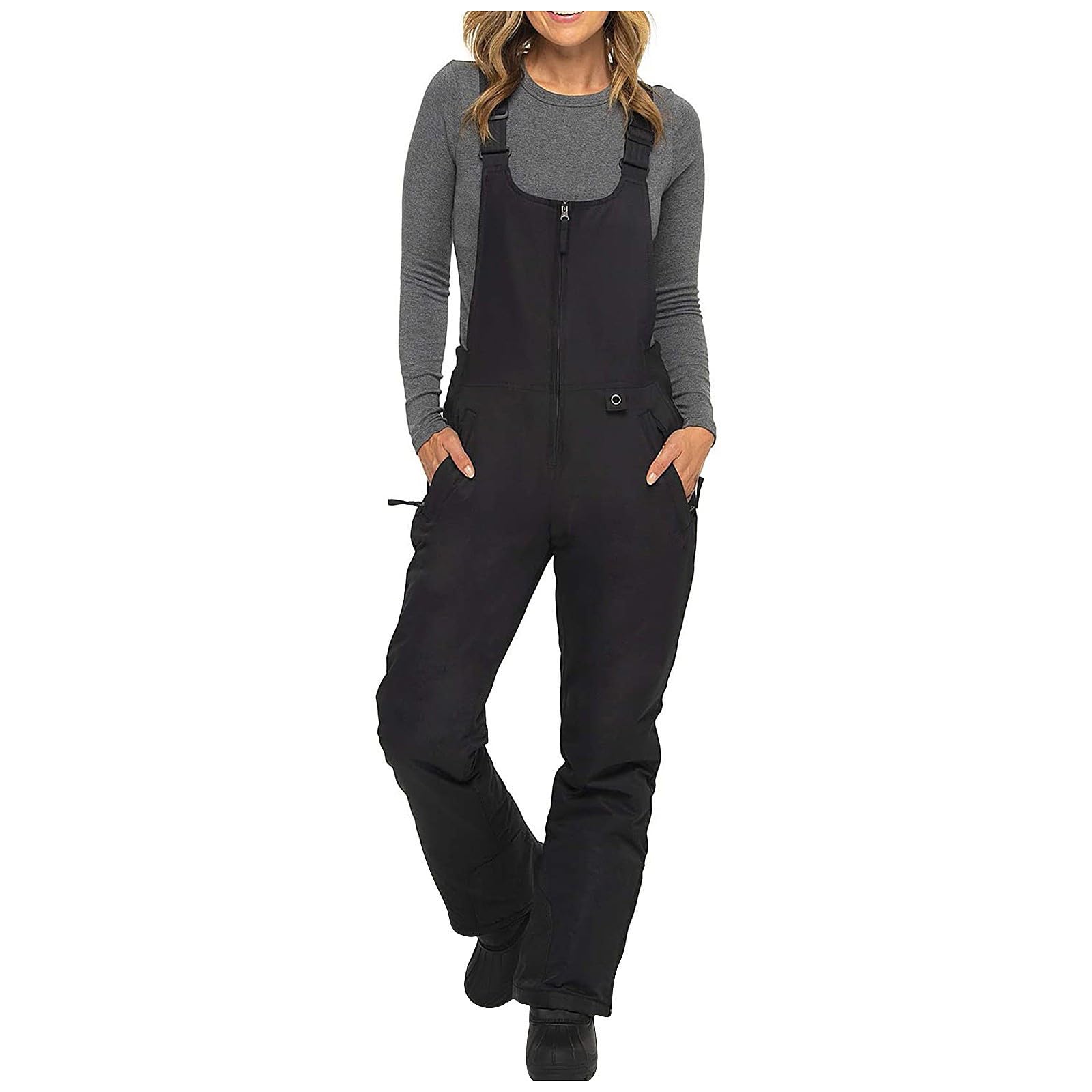 Women's Insulated Waterproof Snow Bibs - Windproof Ski Overalls with Pockets for Snowboarding & Winter Sports | Perfect for Skiing, Snowboarding & Cold Weather Adventures