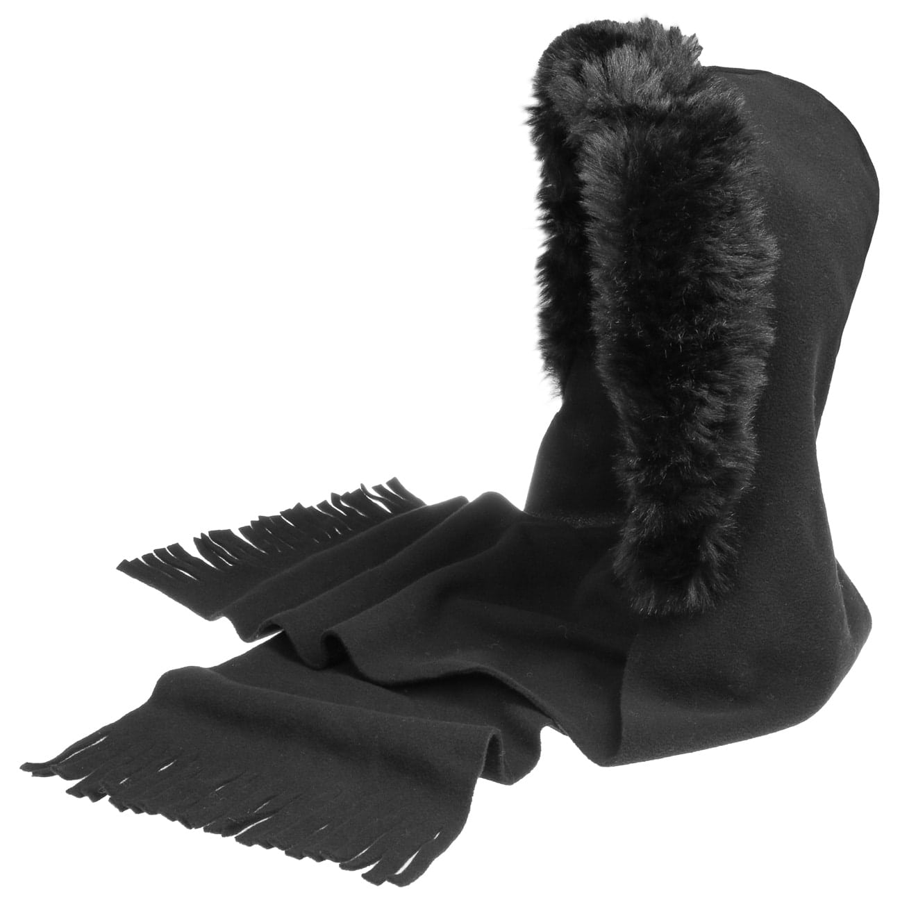 Lierys Women's Fleece Hat and Scarf Set with Faux Fur - Winter Warm Knit Beanie & Neck Warmer for Outdoor Activities, Skiing, Snowboarding, and Cold Weather Fashion